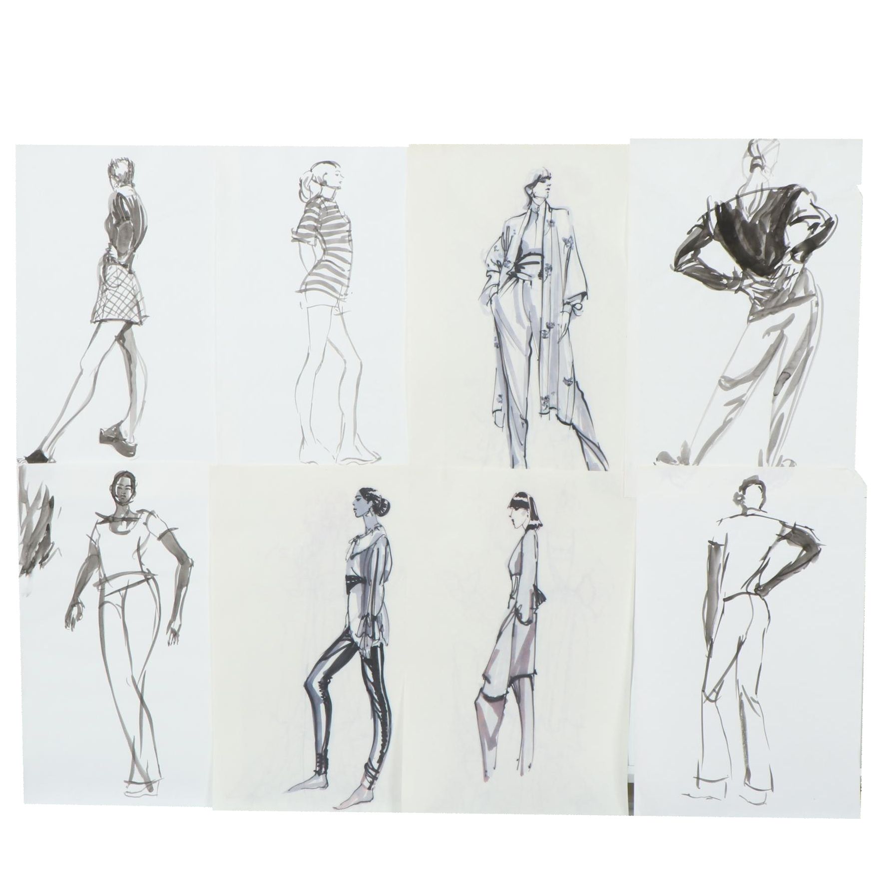 Margaret Voelker-Ferrier Fashion Ink Drawing Illustrations