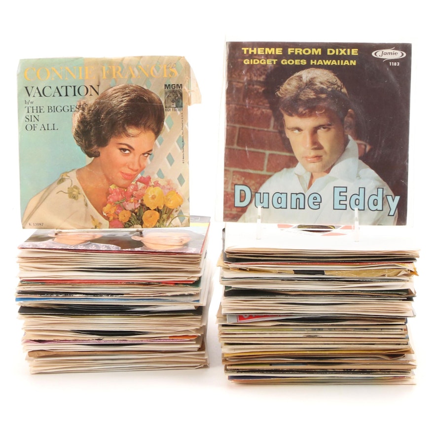 Buddy Holly, Bobby Vinton, Connie Francis, Other Vinyl Pop, Rock 45 RPM Records