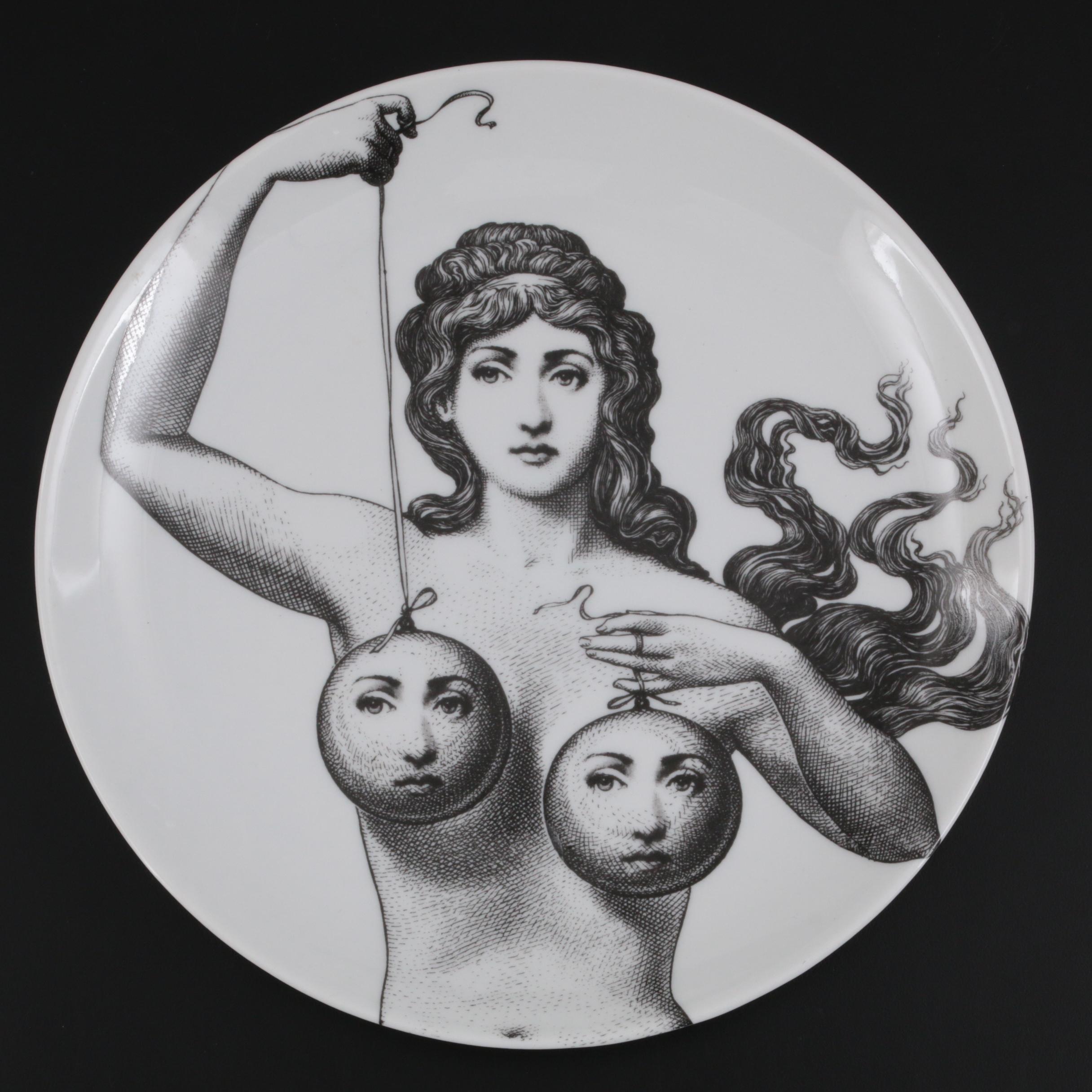 Rosenthal Fornasetti Julia Collection Porcelain Collector Plate with Box