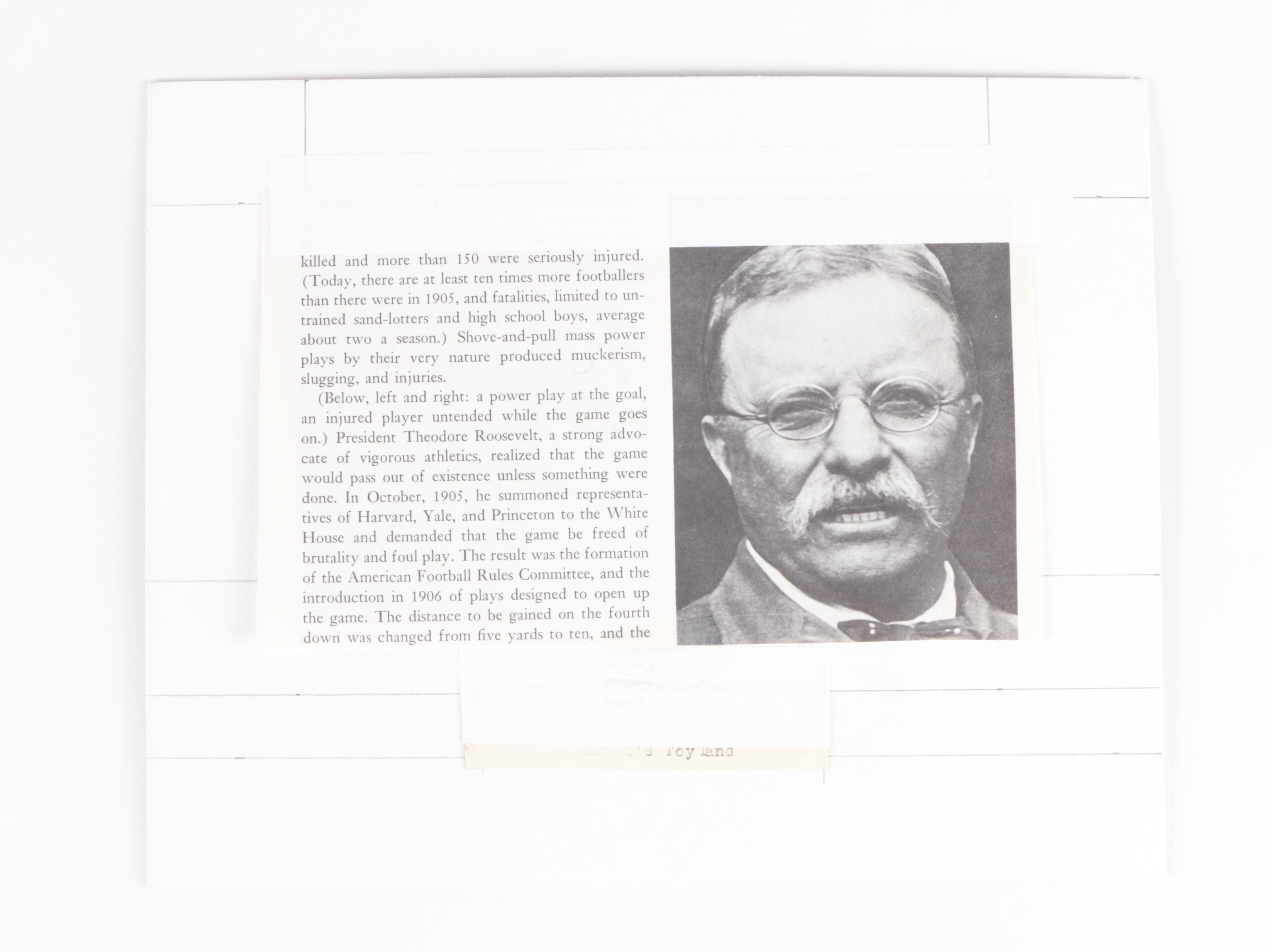 Amos Alonzo Stagg "University of Chicago Legendary Football Coach" Signature Cut