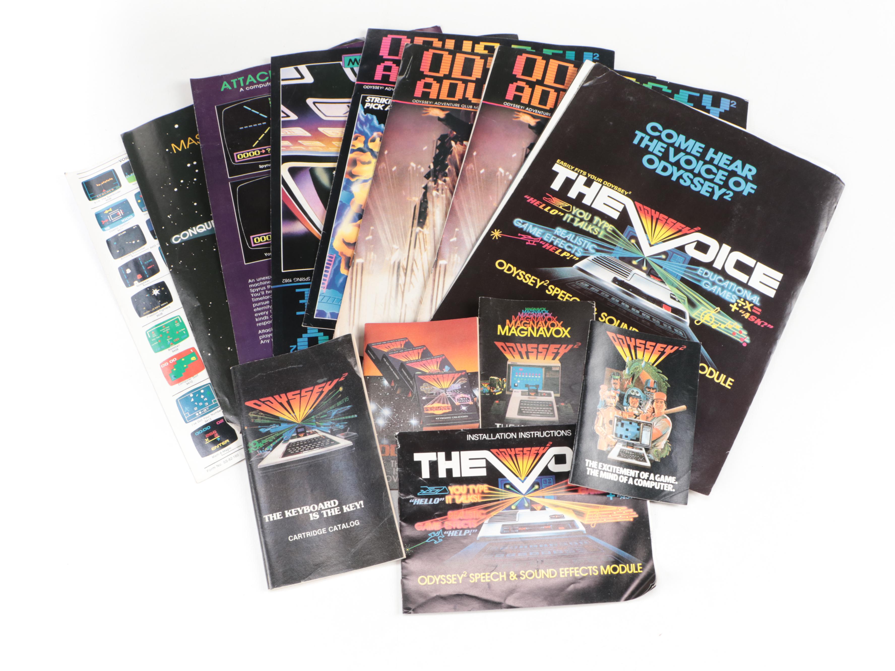 Magnavox Odyssey The Voice Console, "Odyssey 2" Game Cartridges and Accessories