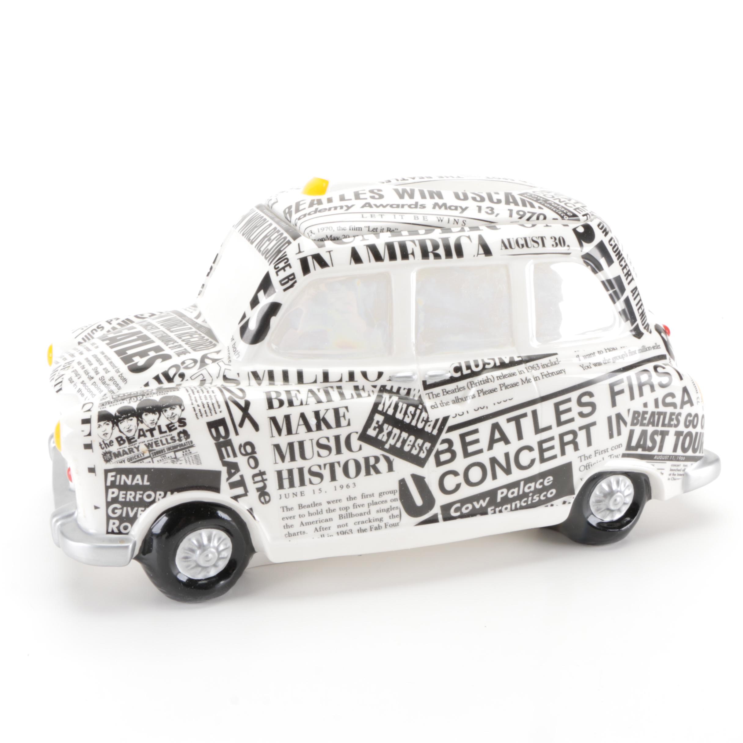 The Beatles "Newspaper Taxi" Cookie Jar, Corgi Classics Diecast Model, 1990s