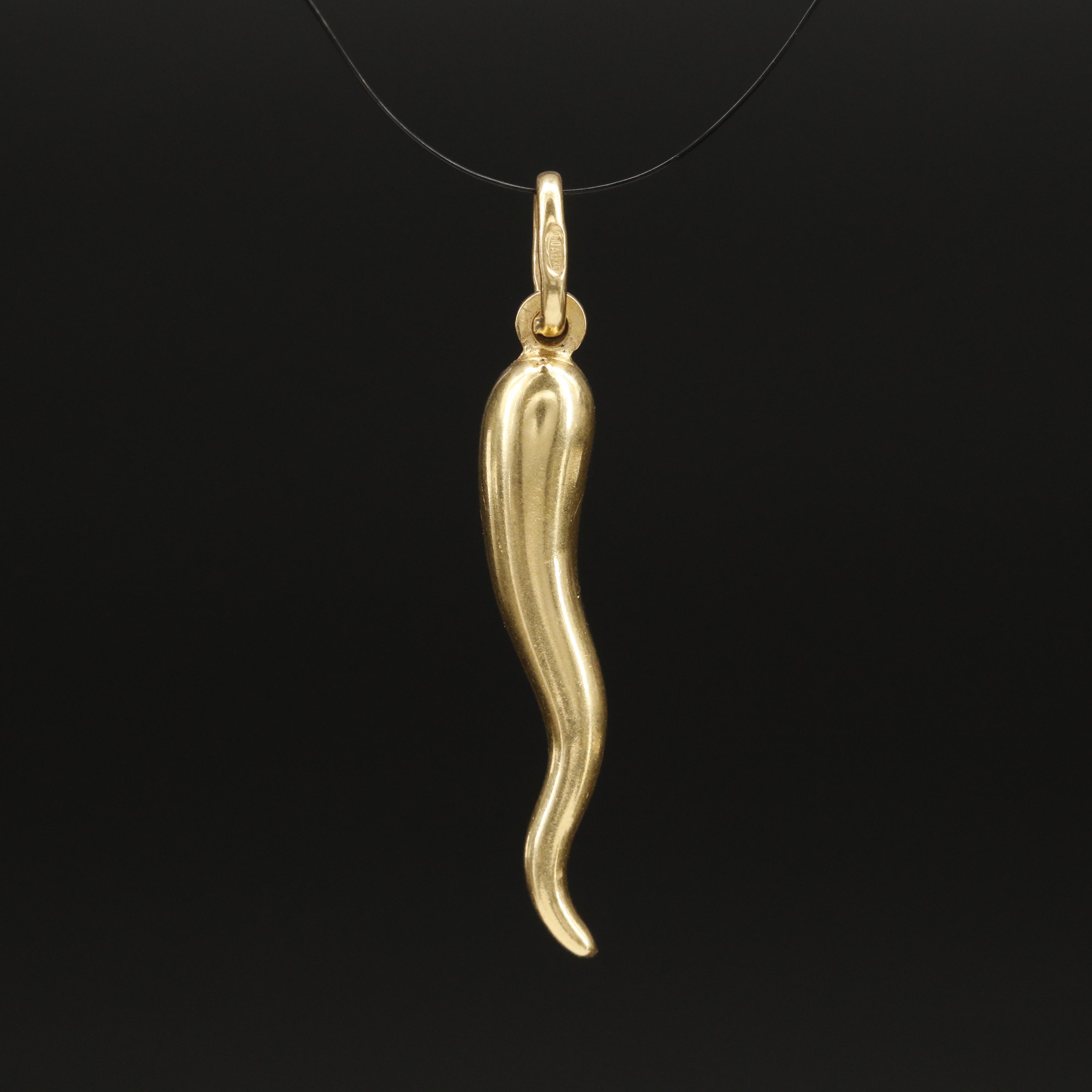 Italian 18K Cornicello Pendant
