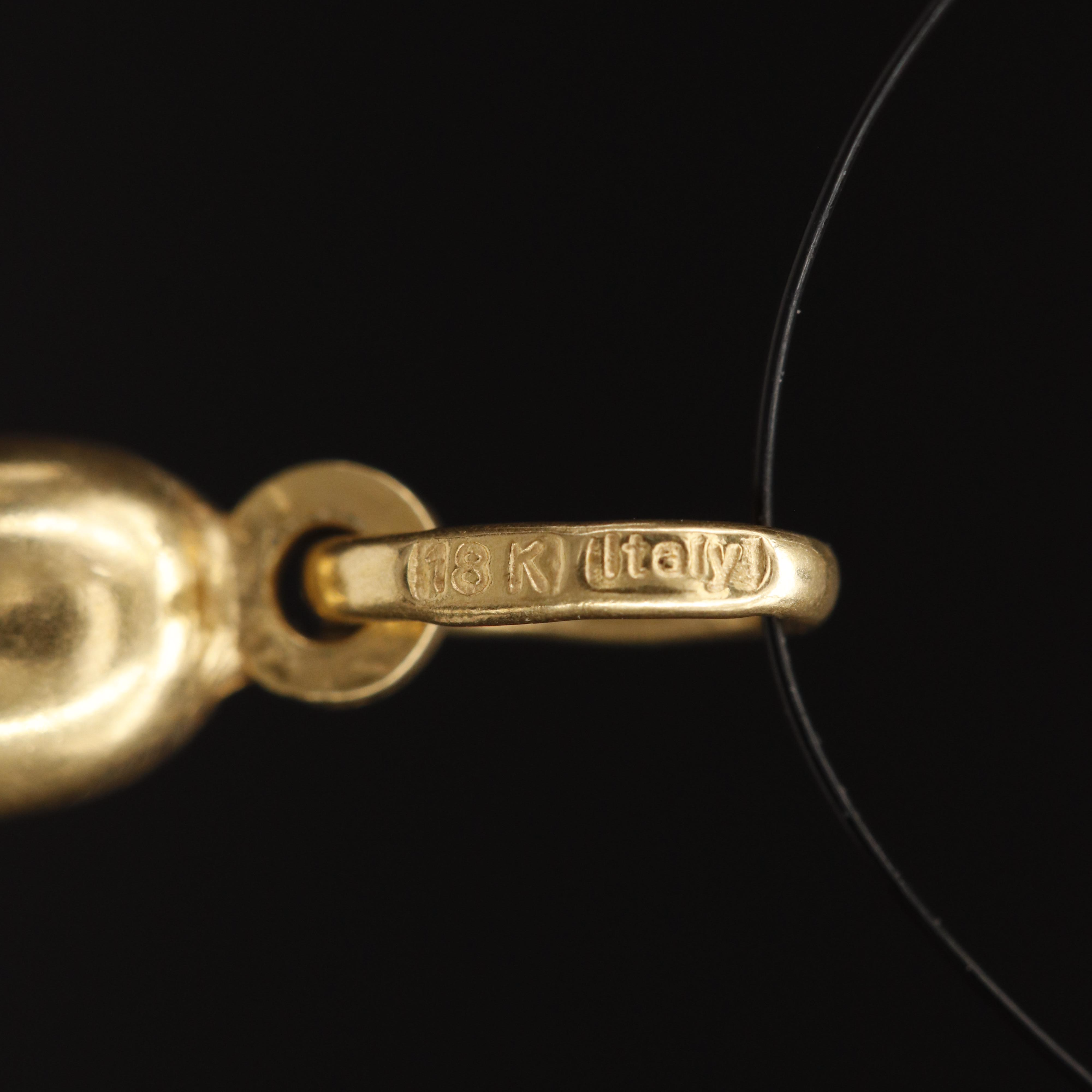 Italian 18K Cornicello Pendant