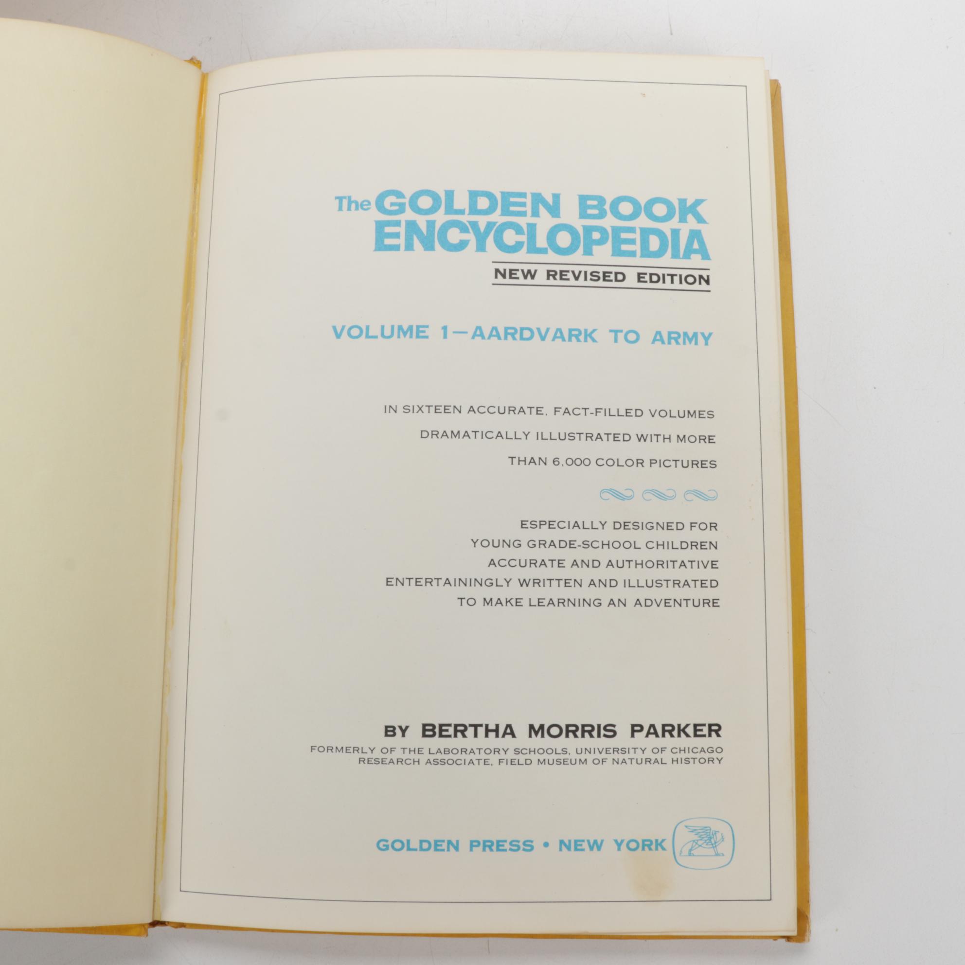 "The Golden Book Encyclopedia" Partial Set by Bertha Morris Parker, 1970