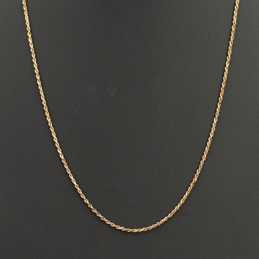 18K Rope Chain Necklace