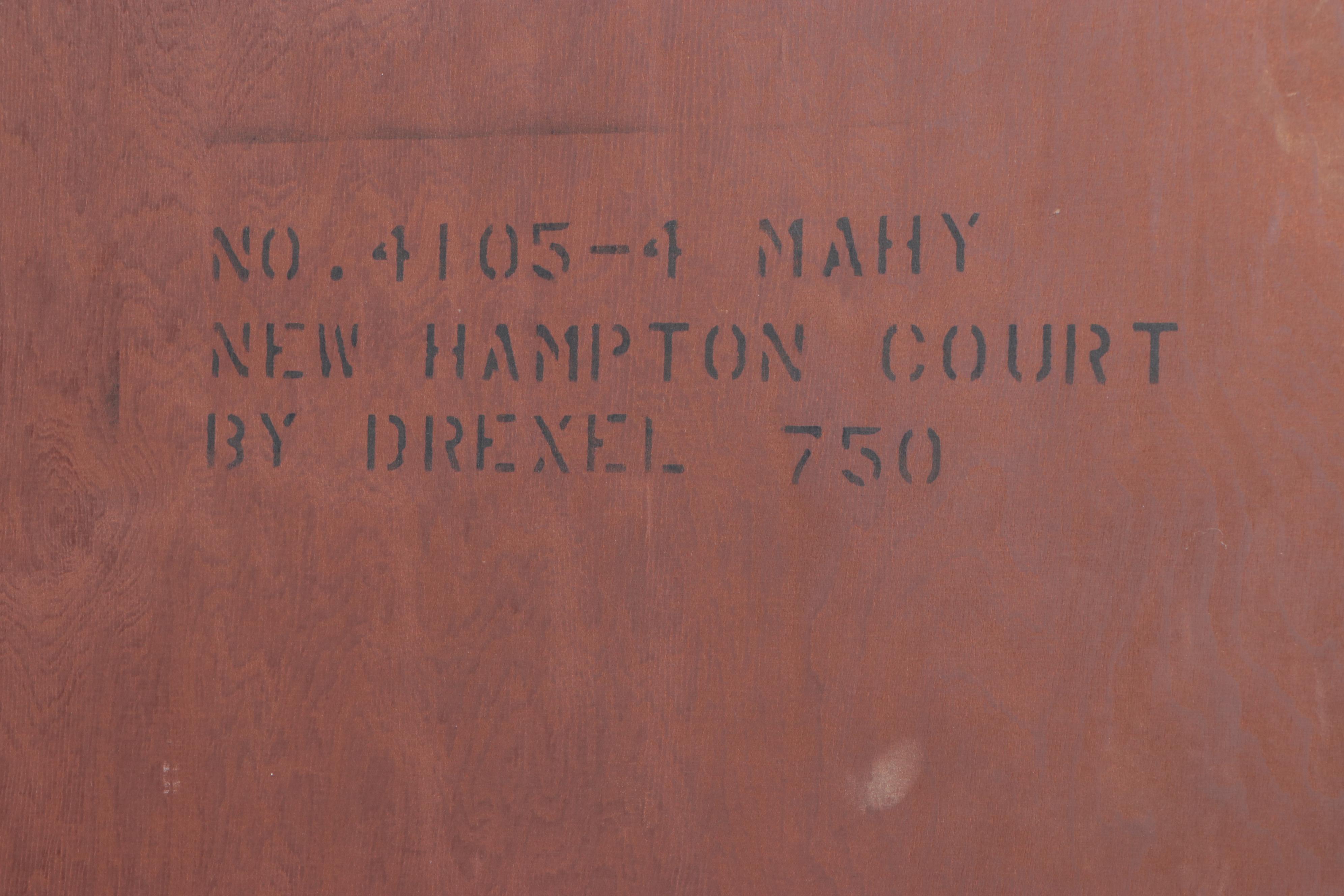 Drexel Hampton Court Mahogany Bow-Front China Cabinet, Mid-20th Century