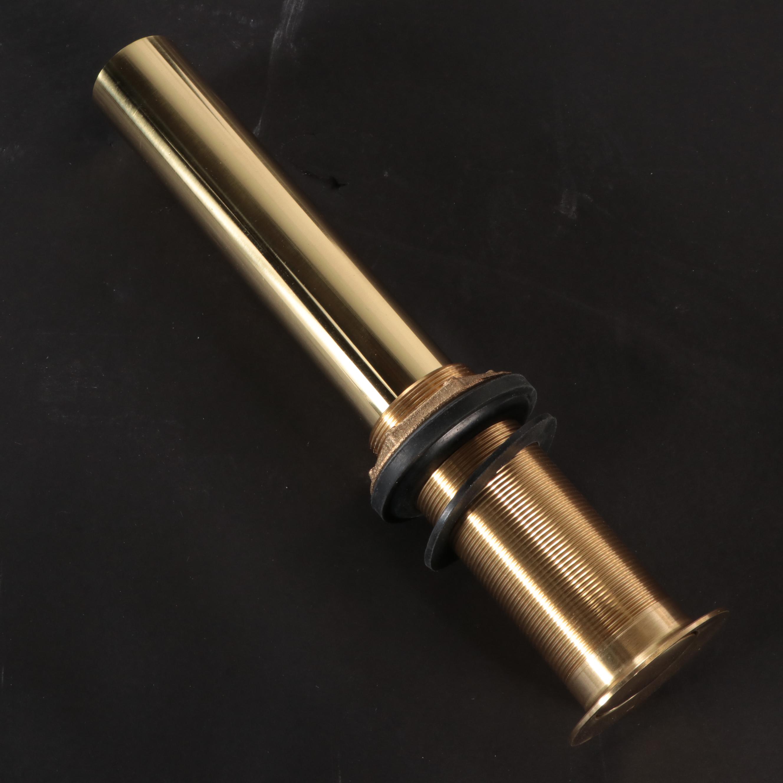 Oval Fireclay Vessel Sinks with Polished Brass Finish Pop-Up Bathroom Drain