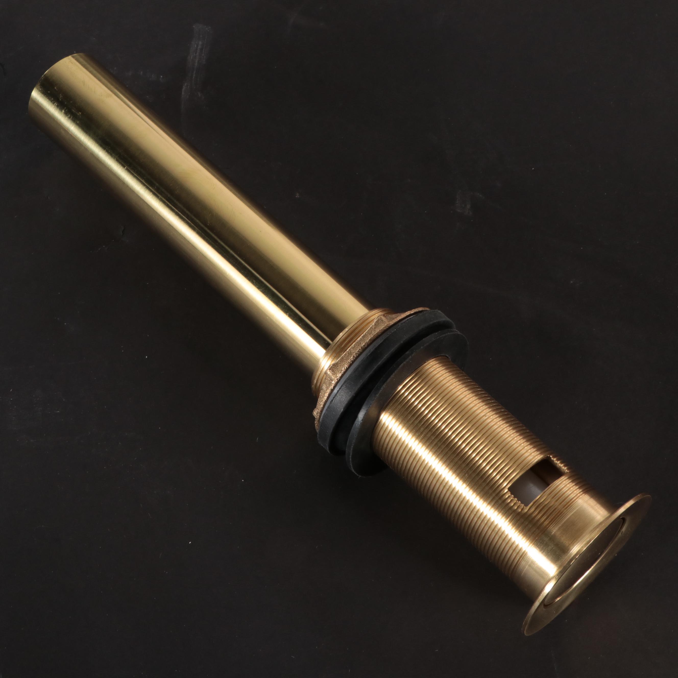 Oval Fireclay Vessel Sinks with Polished Brass Finish Pop-Up Bathroom Drain