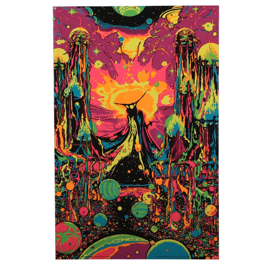 Michael Rhodes for The Third Eye Inc. Serigraph Blacklight Poster "Voodoo Chile"