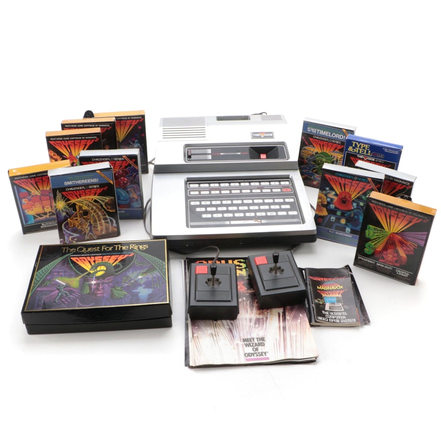 Magnavox Odyssey The Voice Console, "Odyssey 2" Game Cartridges and Accessories