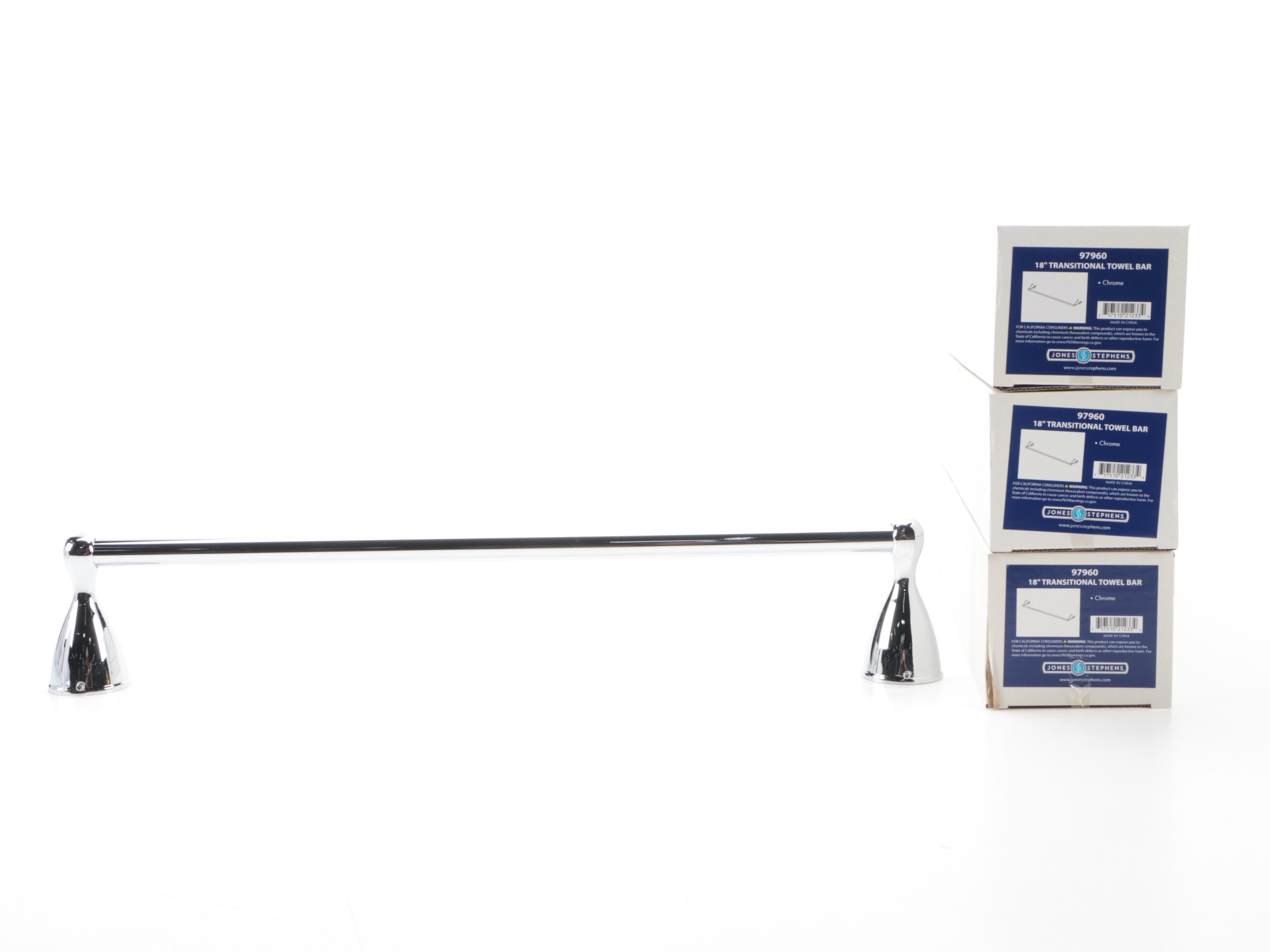 Chrome Towel Bars, Massage Showerheads, Toilet Paper Holders