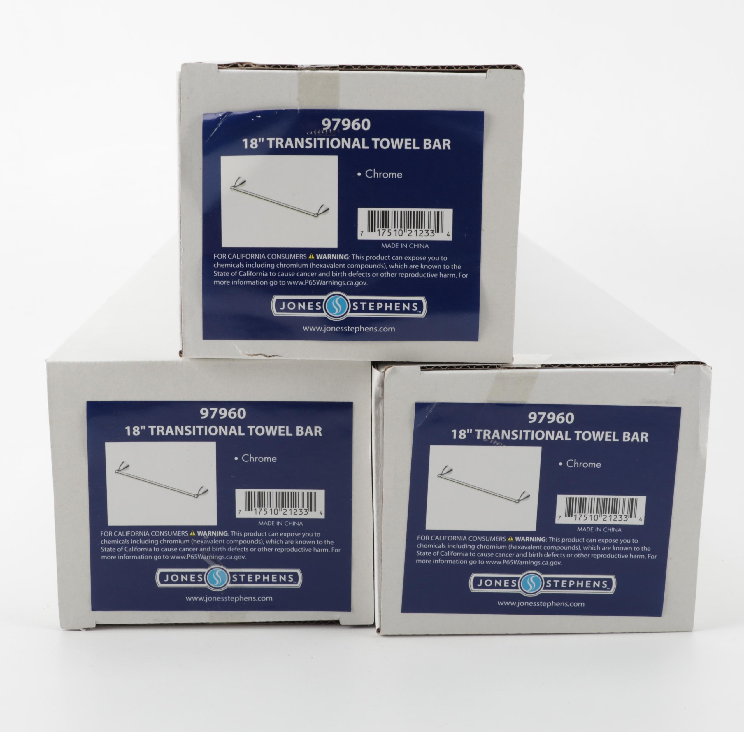 Chrome Towel Bars, Massage Showerheads and Toilet Paper Holders