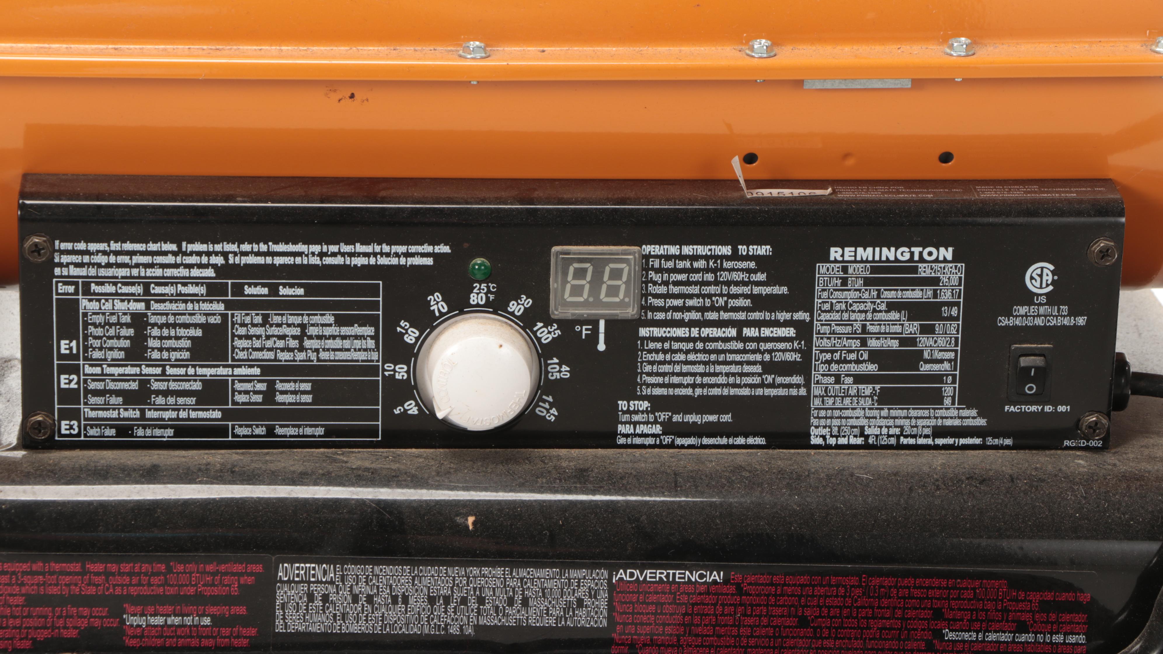 Remington 215 Kerosene Heater