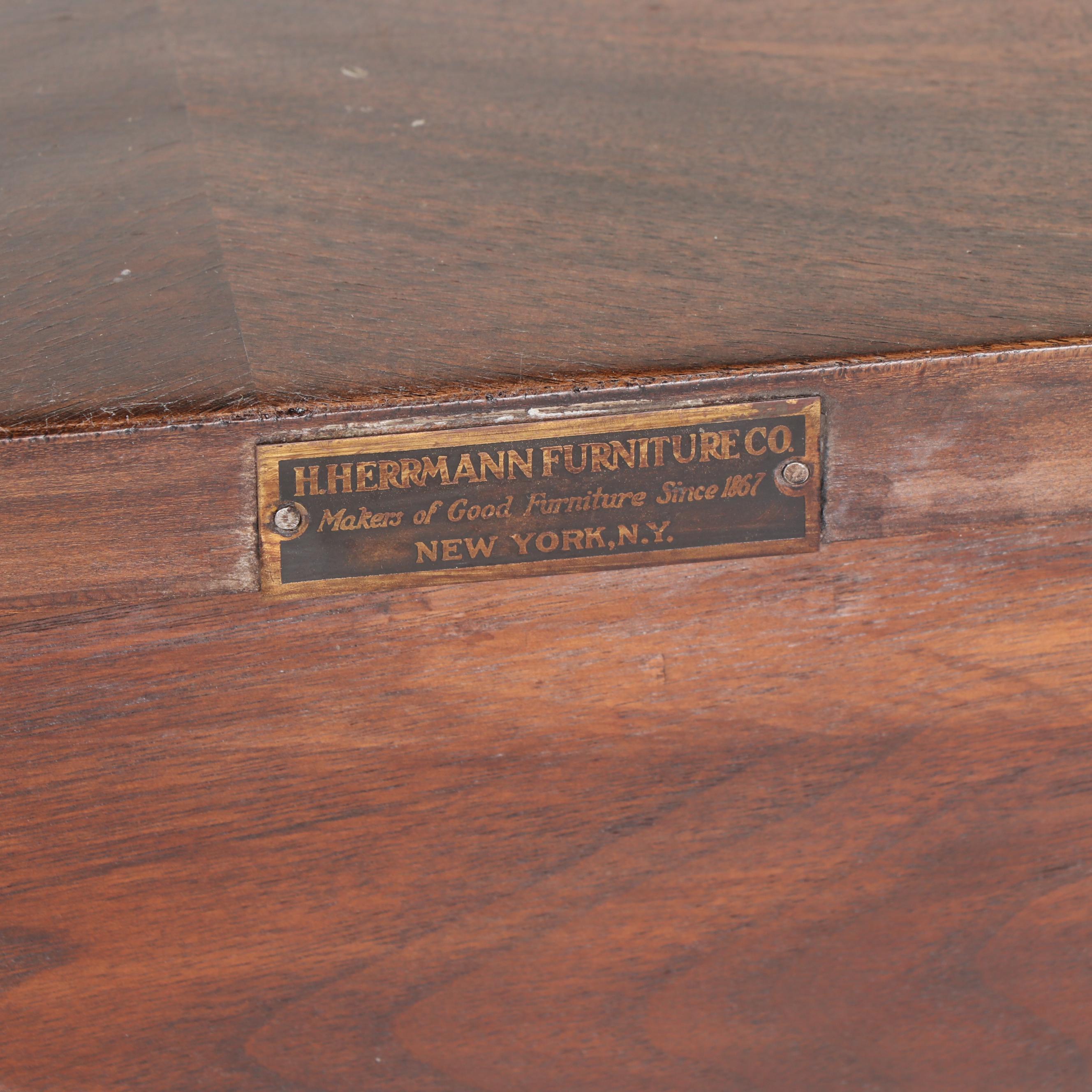 H. Herrmann Furniture Co. Chippendale Style Walnut Console Table