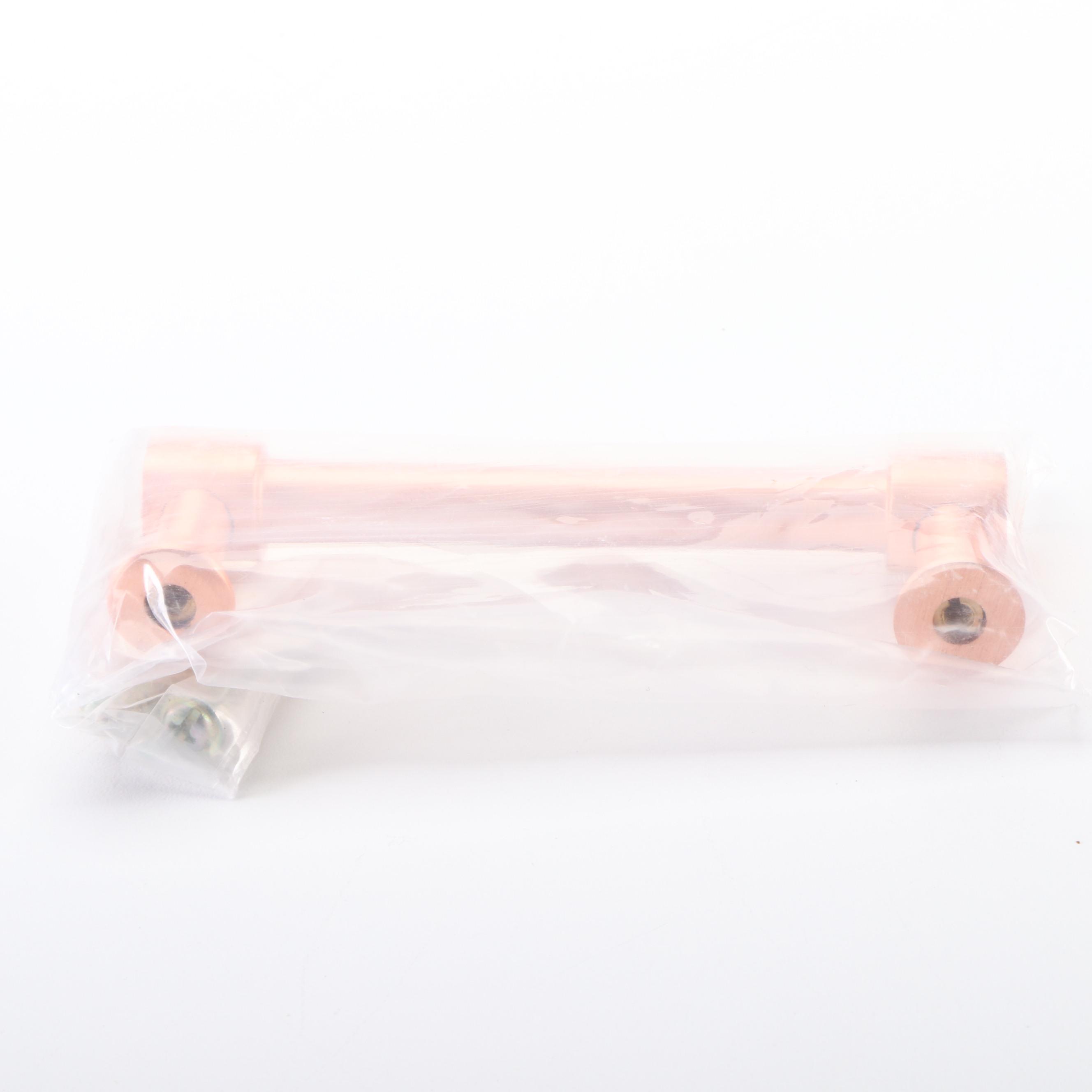 3.75'' Solid Brass Cabinet Pull and 1.50'' Brass Cabinet Knob in Satin Rose Gold