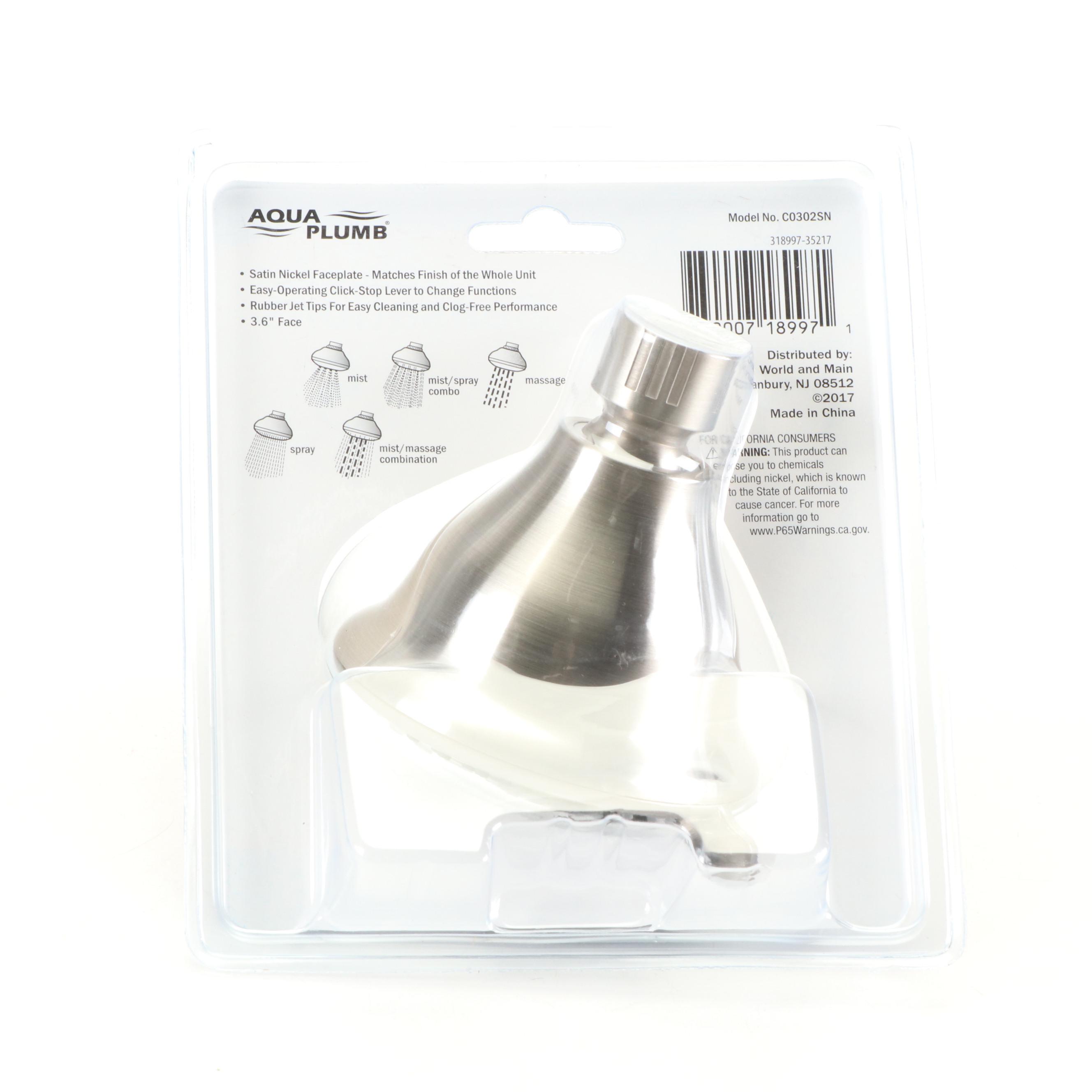 Satin Nickel Massage Showerheads, Chrome Towel Bars and Toilet Paper Holders