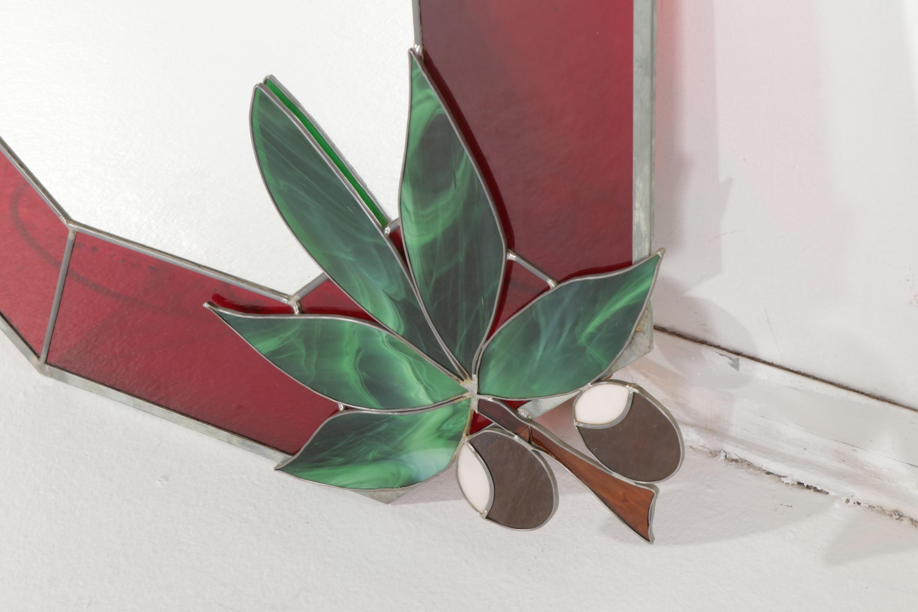 The Ohio State University Buckeyes Block Letter "O" Stained Glass Wall Mirror