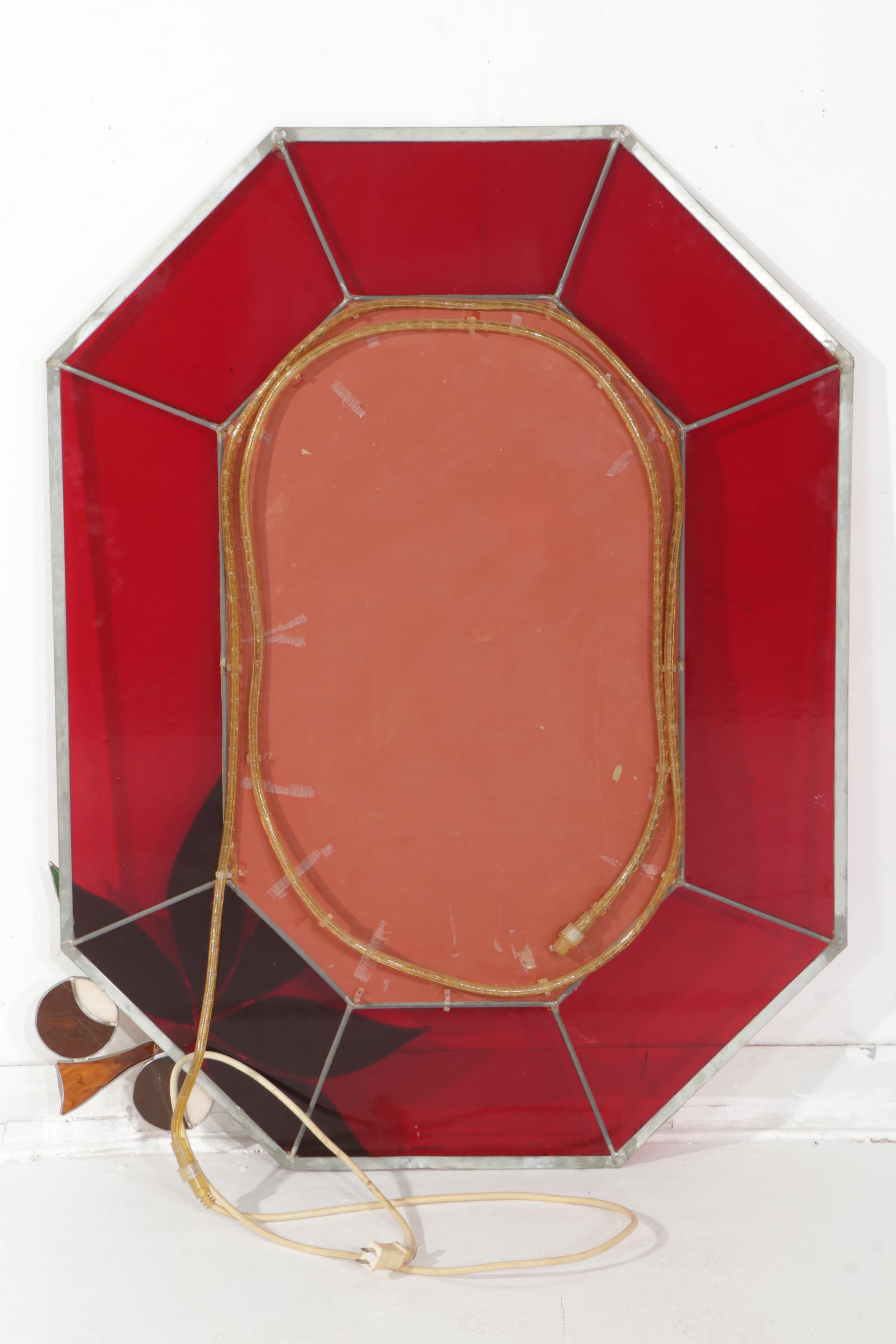 The Ohio State University Buckeyes Block Letter "O" Stained Glass Wall Mirror