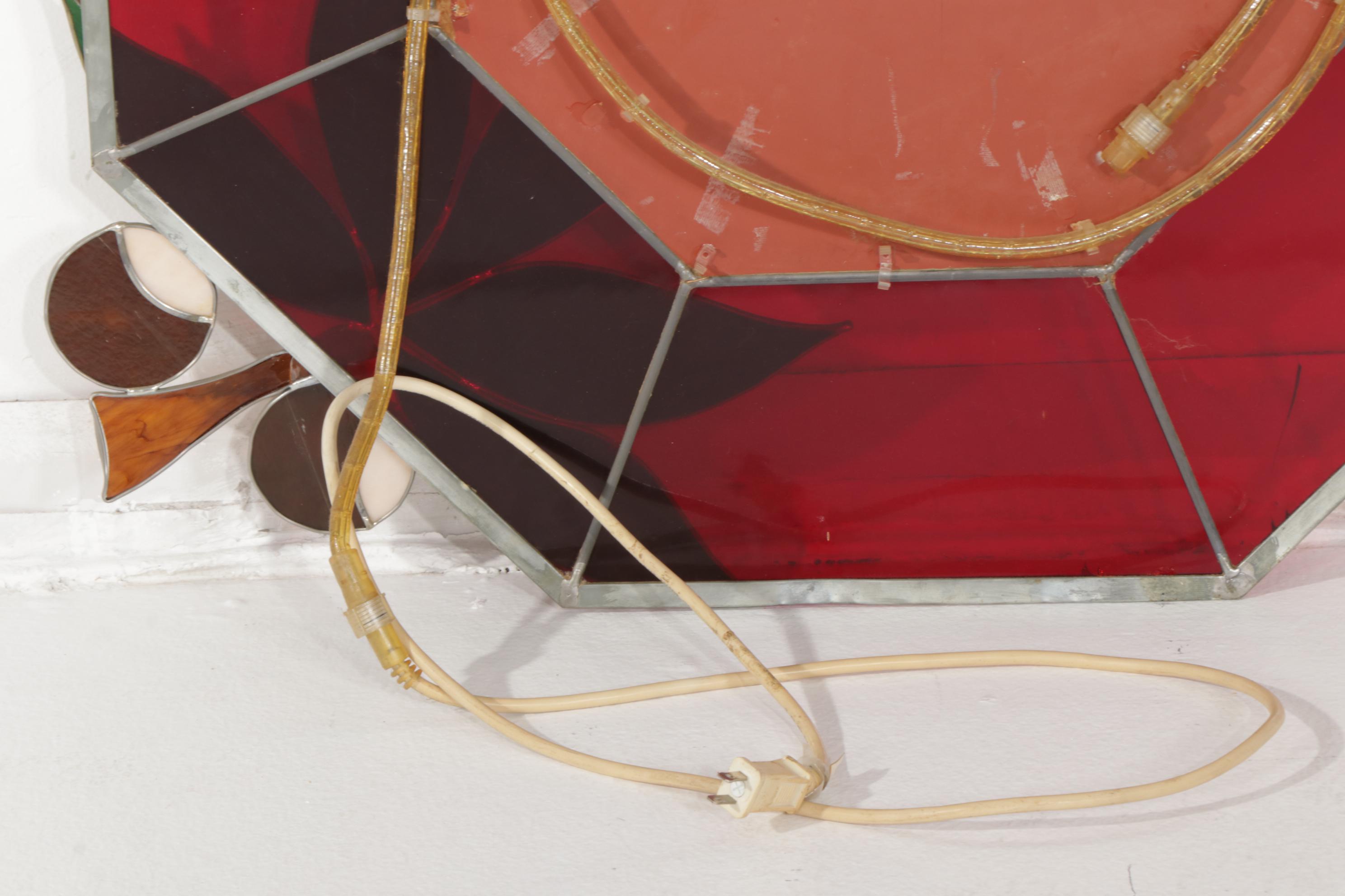 The Ohio State University Buckeyes Block Letter "O" Stained Glass Wall Mirror