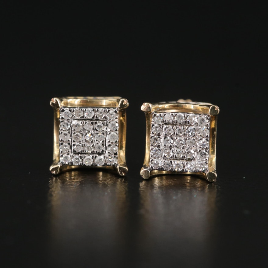 10K 0.16 CTW Diamond Stud Earrings