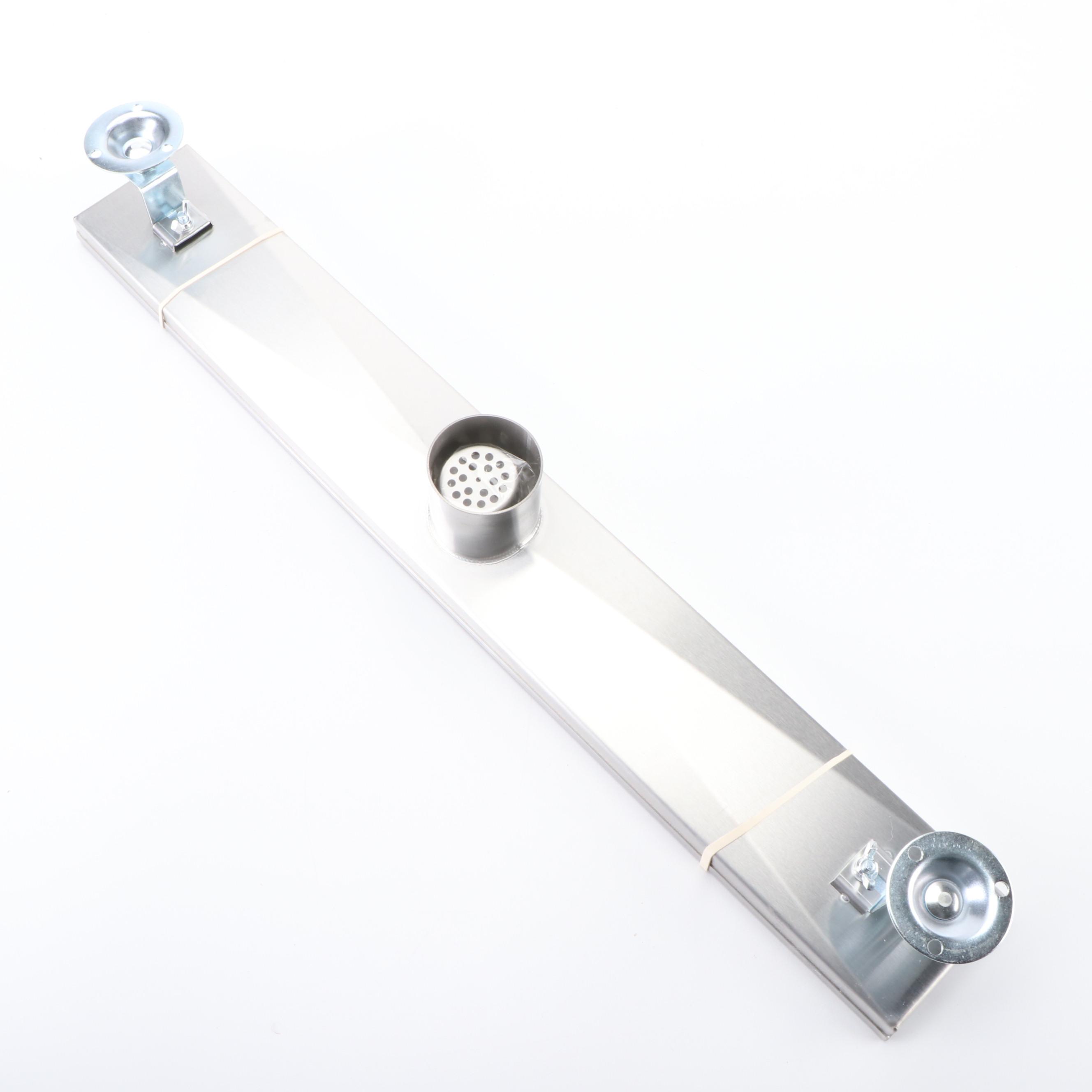 White PVC Shower Drain, 24'' Linear Shower Drain, Thermostatic Shower System
