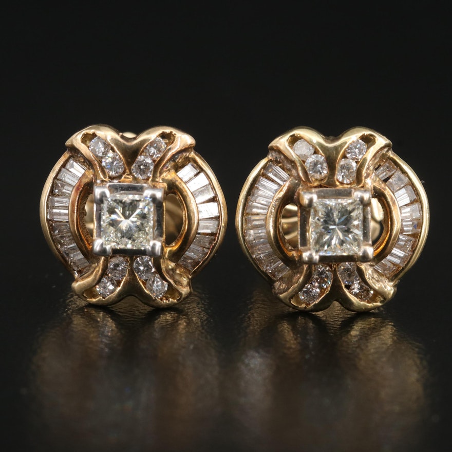 14K 1.20 CTW Diamond Earrings