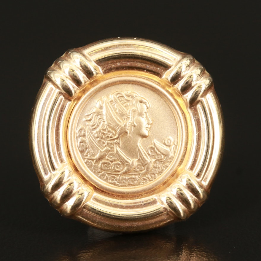 14K Cameo Slide Pendant