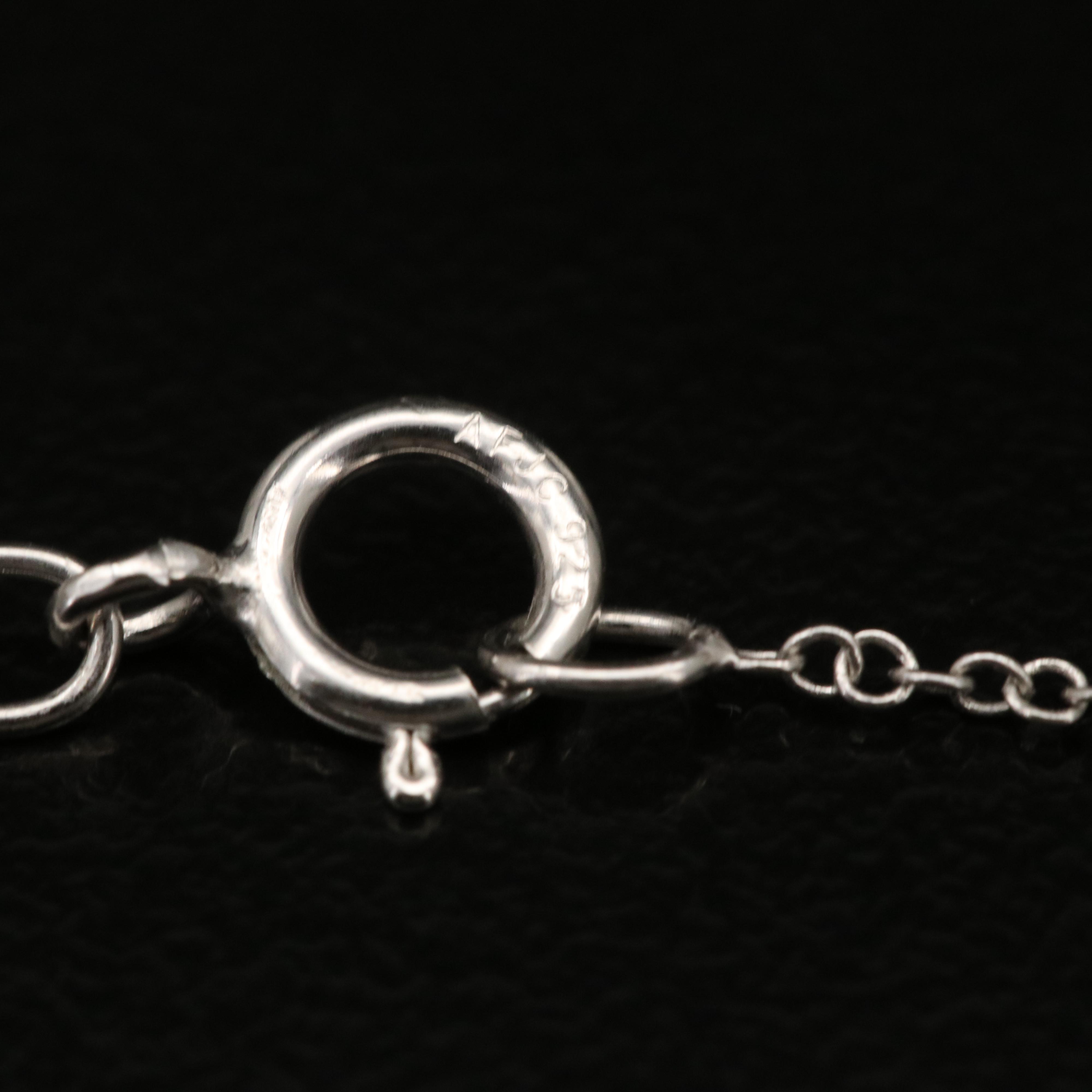 Sterling Pearl and Diamond Pendant Necklace