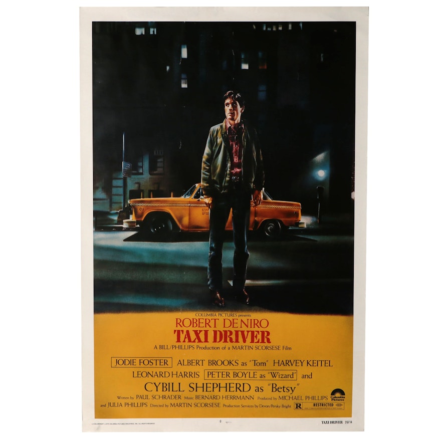 Offset Lithograph Movie Poster for "Taxi Driver"