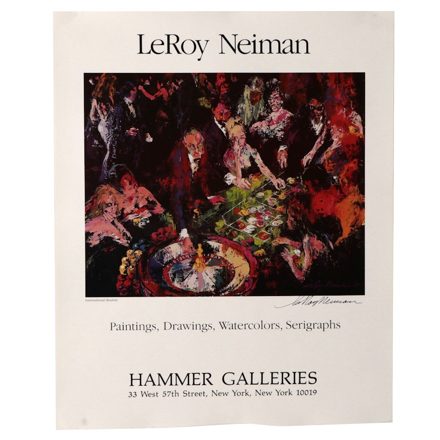 LeRoy Neiman Offset Lithograph Exhibition Poster for Hammer Galleries
