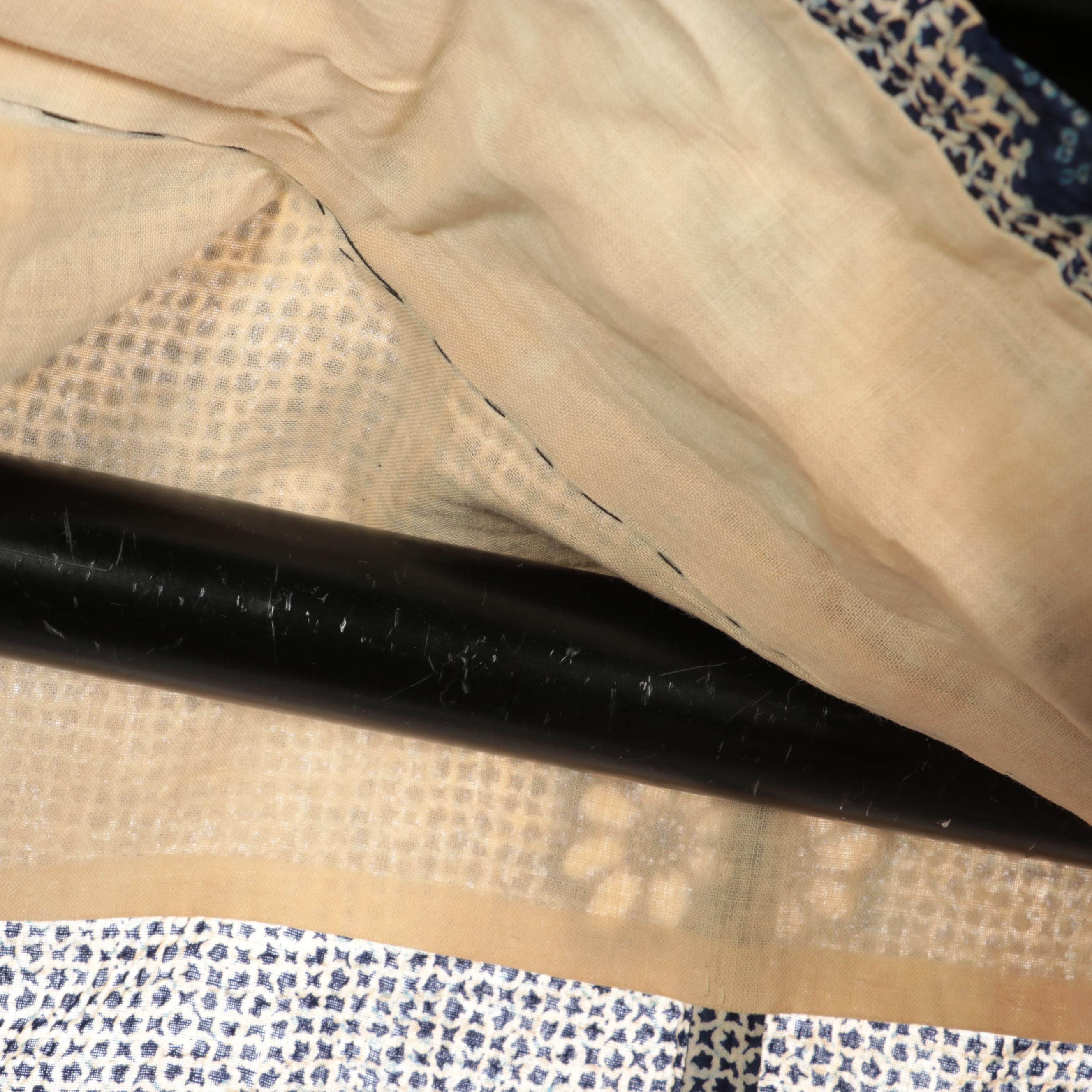 Shibori Yukata with Hana and Cho Pattern, Meiji Period