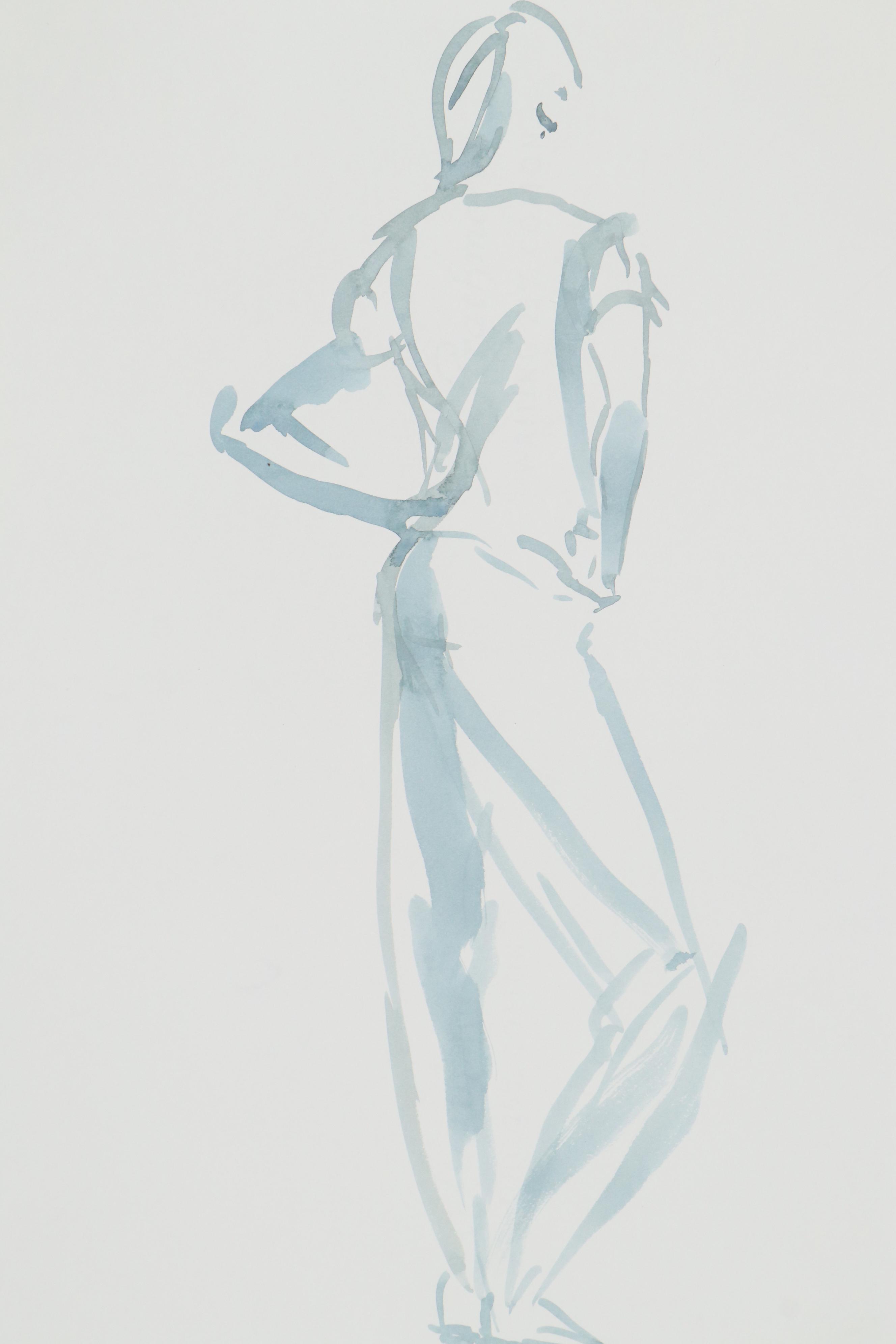 Margaret Voelker-Ferrier Watercolor Paintings of Figure Studies