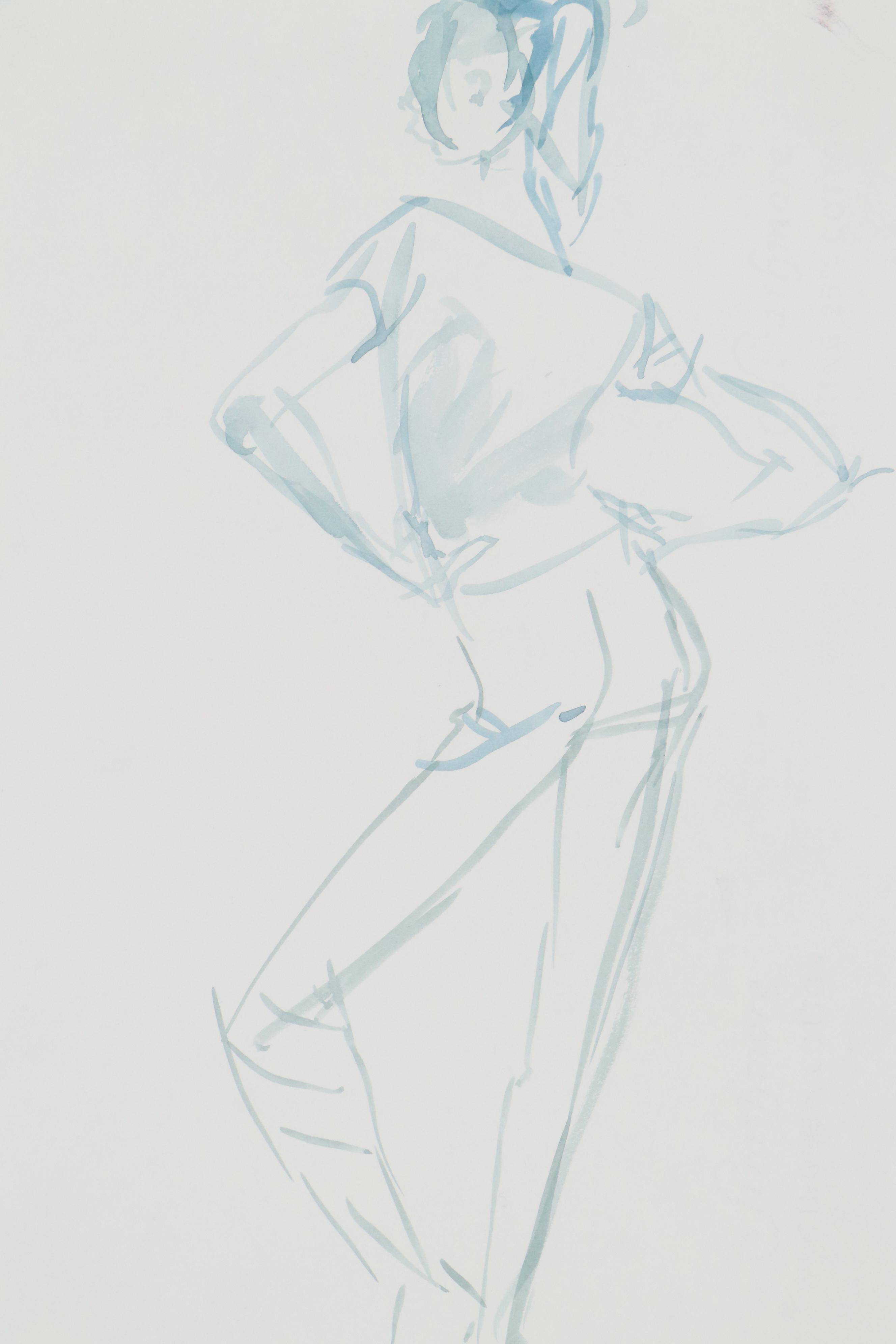 Margaret Voelker-Ferrier Watercolor Paintings of Figure Studies