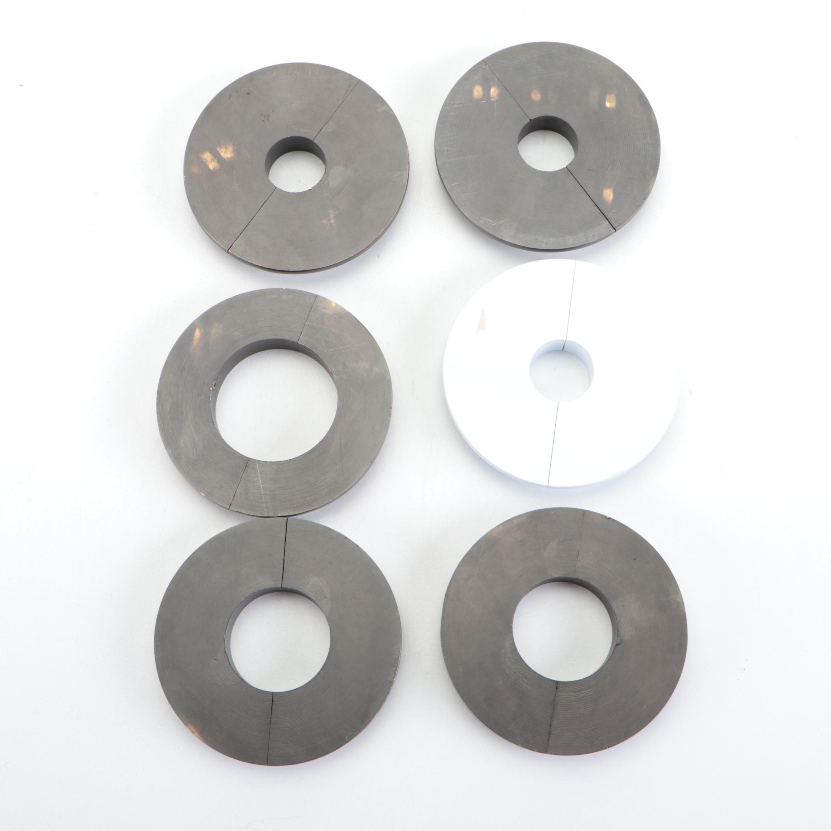 Smooth Radiator Flanges for 1'' and 1/2'' IPS Pipes in Antique Brass