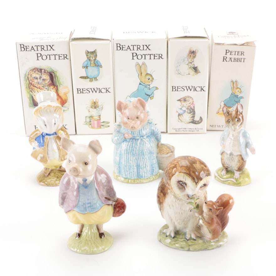 Beswick England Beatrix Potter Character Ceramic Figurines