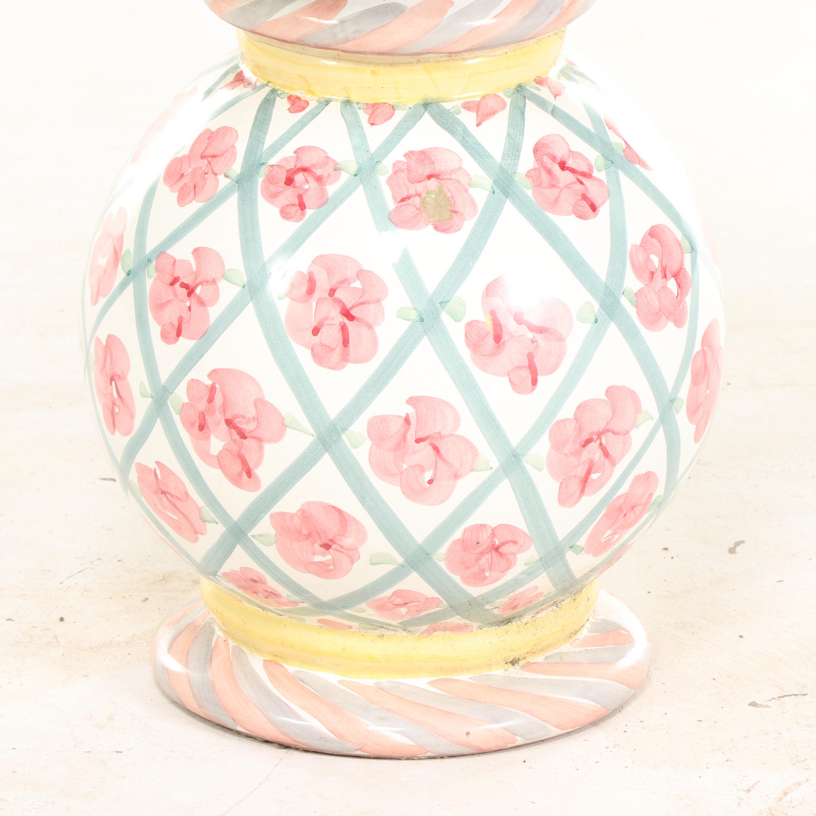 Mackenzie-Childs Hand-Painted Earthenware Side Table