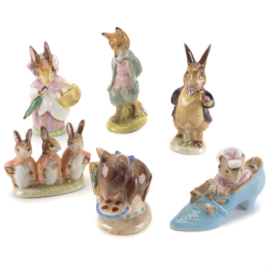 Beswick England Ceramic Beatrix Potter Character Figurines