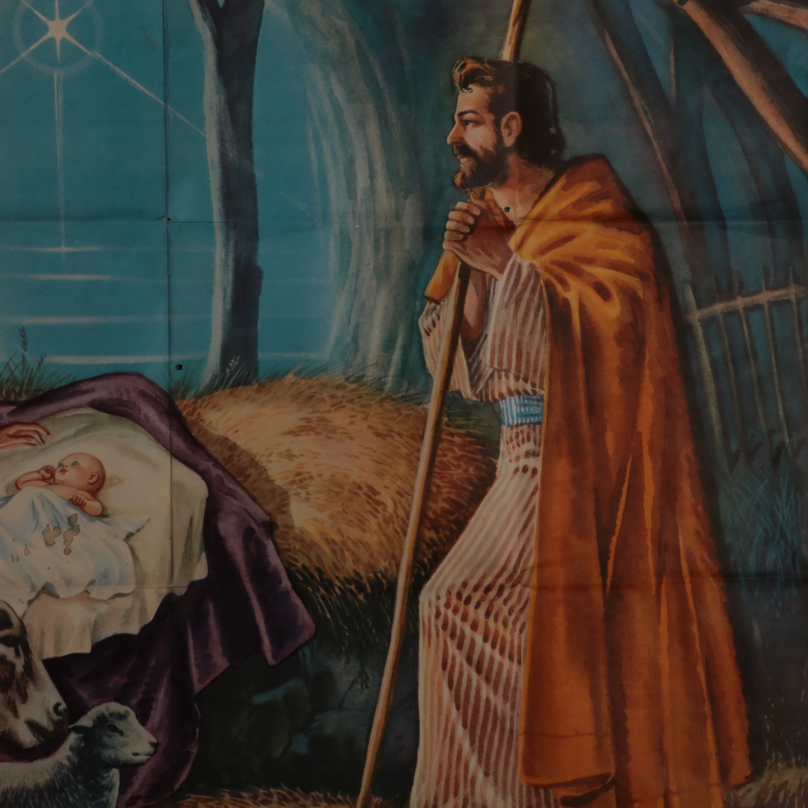 Offset Lithograph of a Nativity Scene