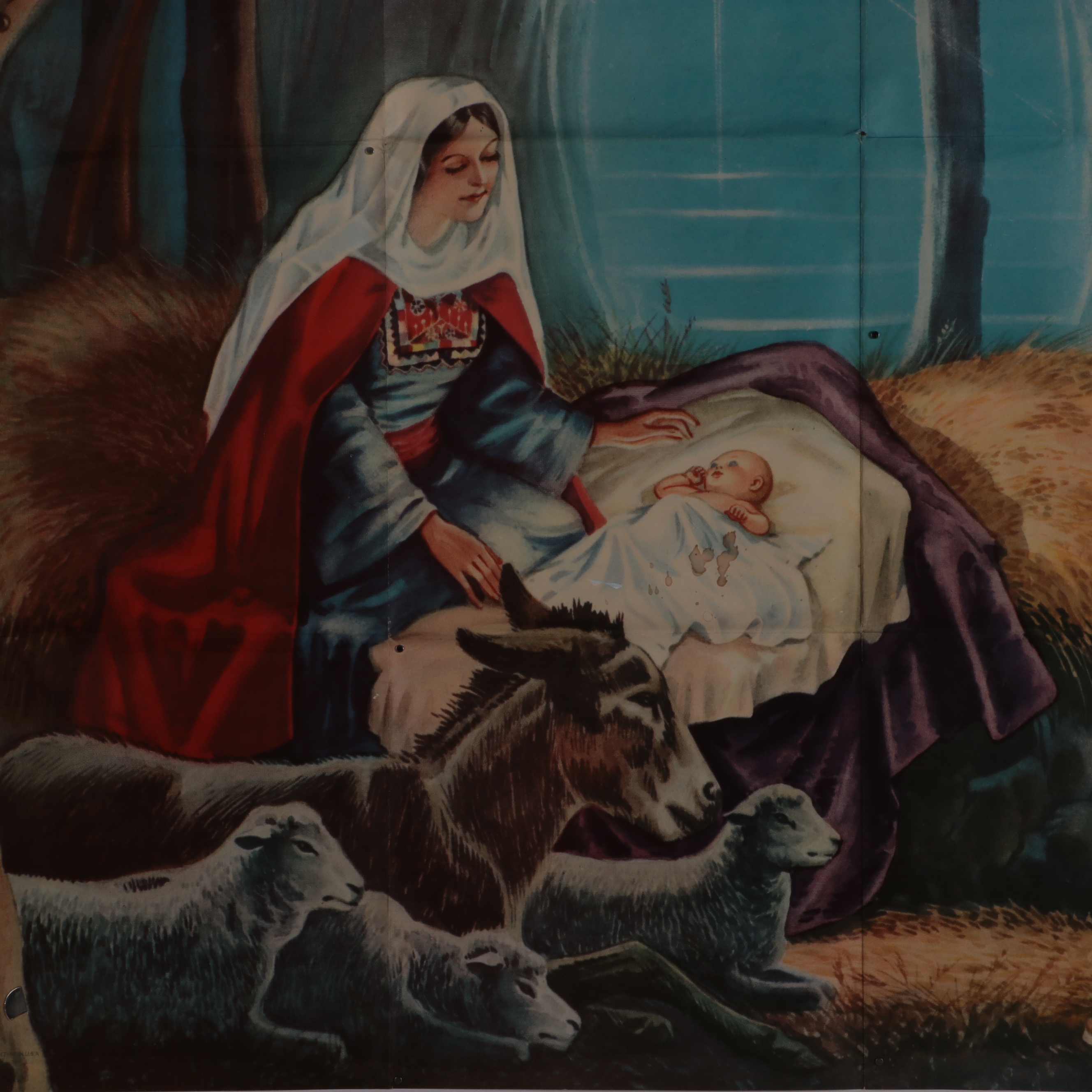 Offset Lithograph of a Nativity Scene
