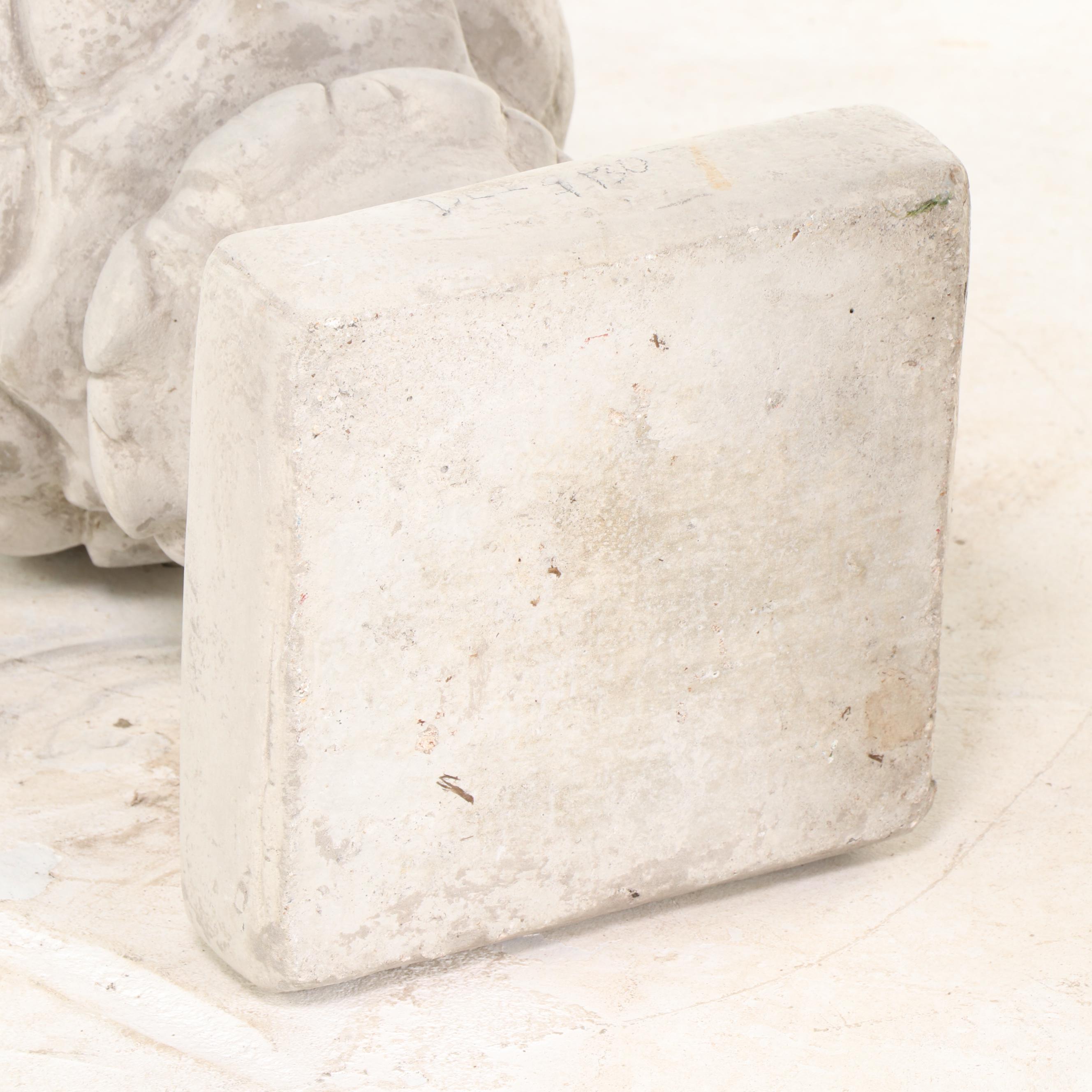 Pair of Cast Concrete Pineapple Garden Statues