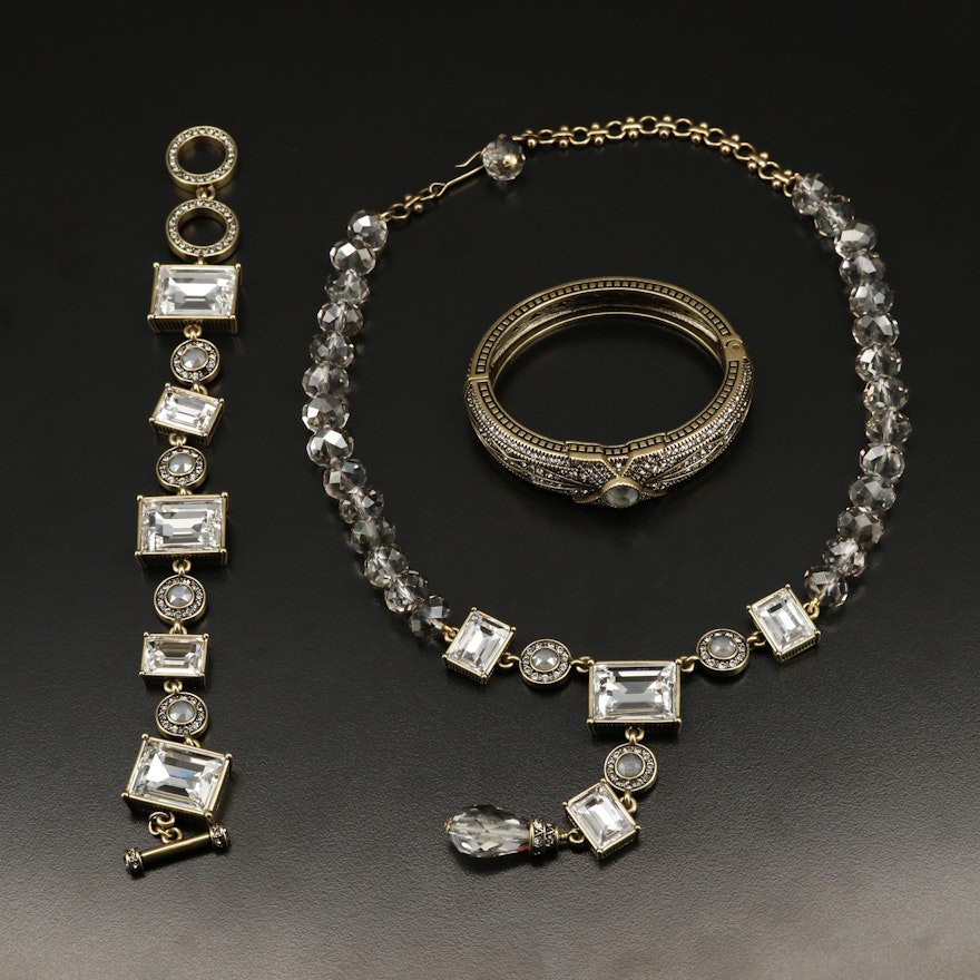 Heidi Daus Crystal Necklace and Bracelets