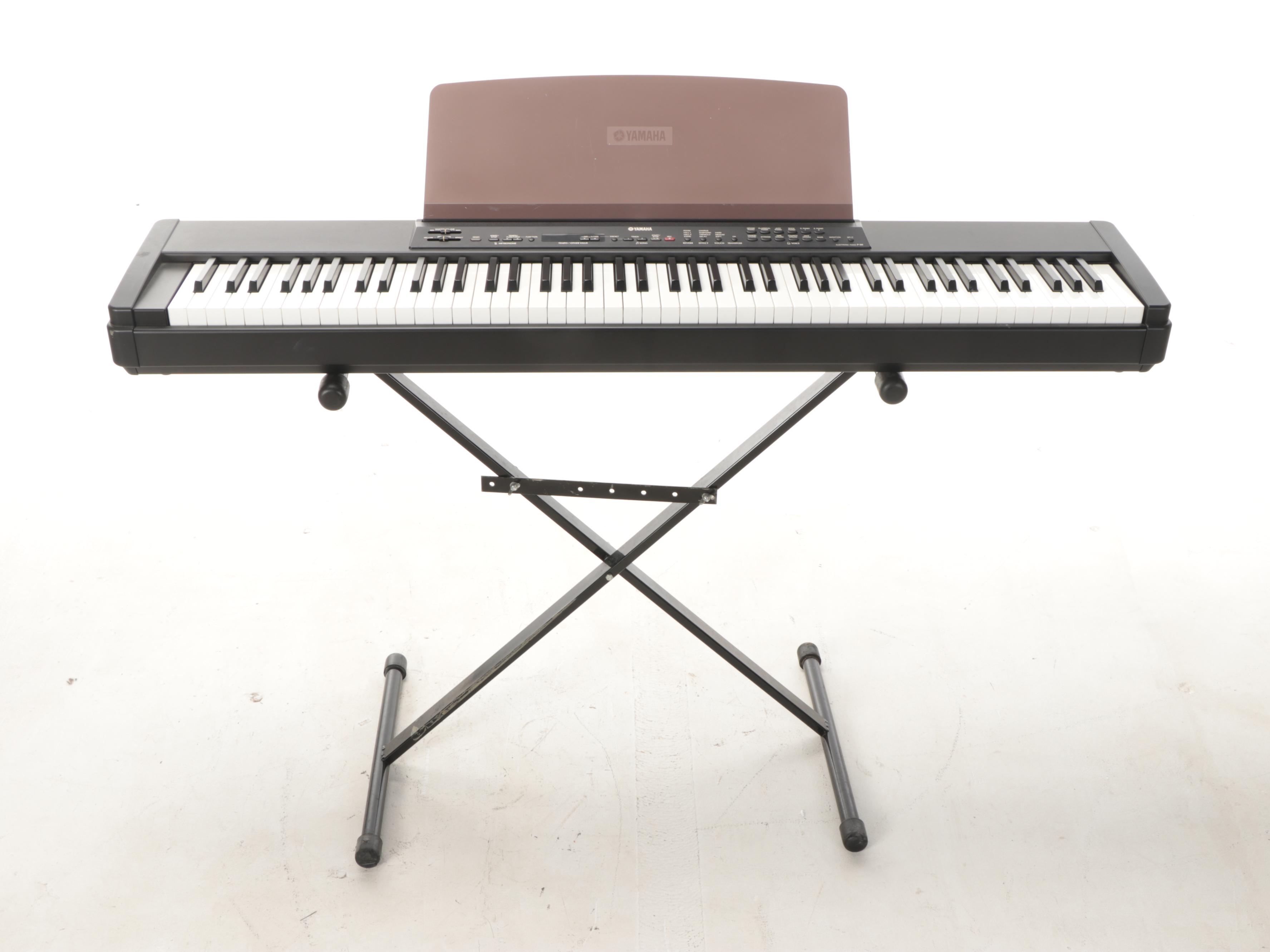 Yamaha P-80 88-Key Electric Piano Keyboard with Stand, Carrying Case and Seat