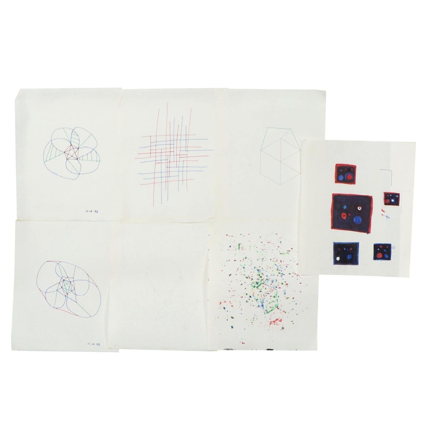 Dimitri Grachis Abstract Geometric Drawings, 1995