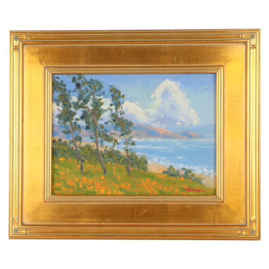 Marc A. Graison Landscape Oil Painting "Coastal Breeze," 2021