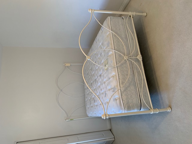 Pottery Barn White Wrought Iron Full Size Bed Frame
