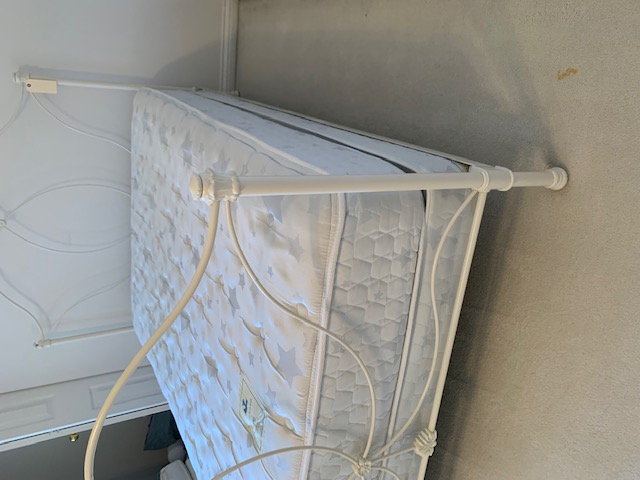 Pottery Barn White Wrought Iron Full Size Bed Frame