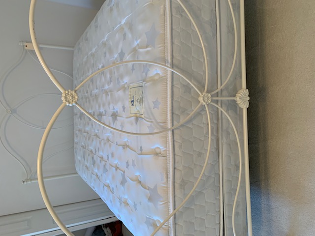 Pottery Barn White Wrought Iron Full Size Bed Frame