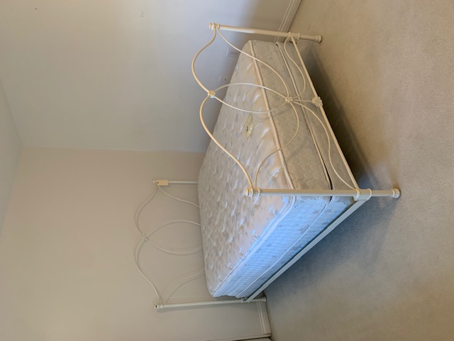 Pottery Barn White Wrought Iron Full Size Bed Frame