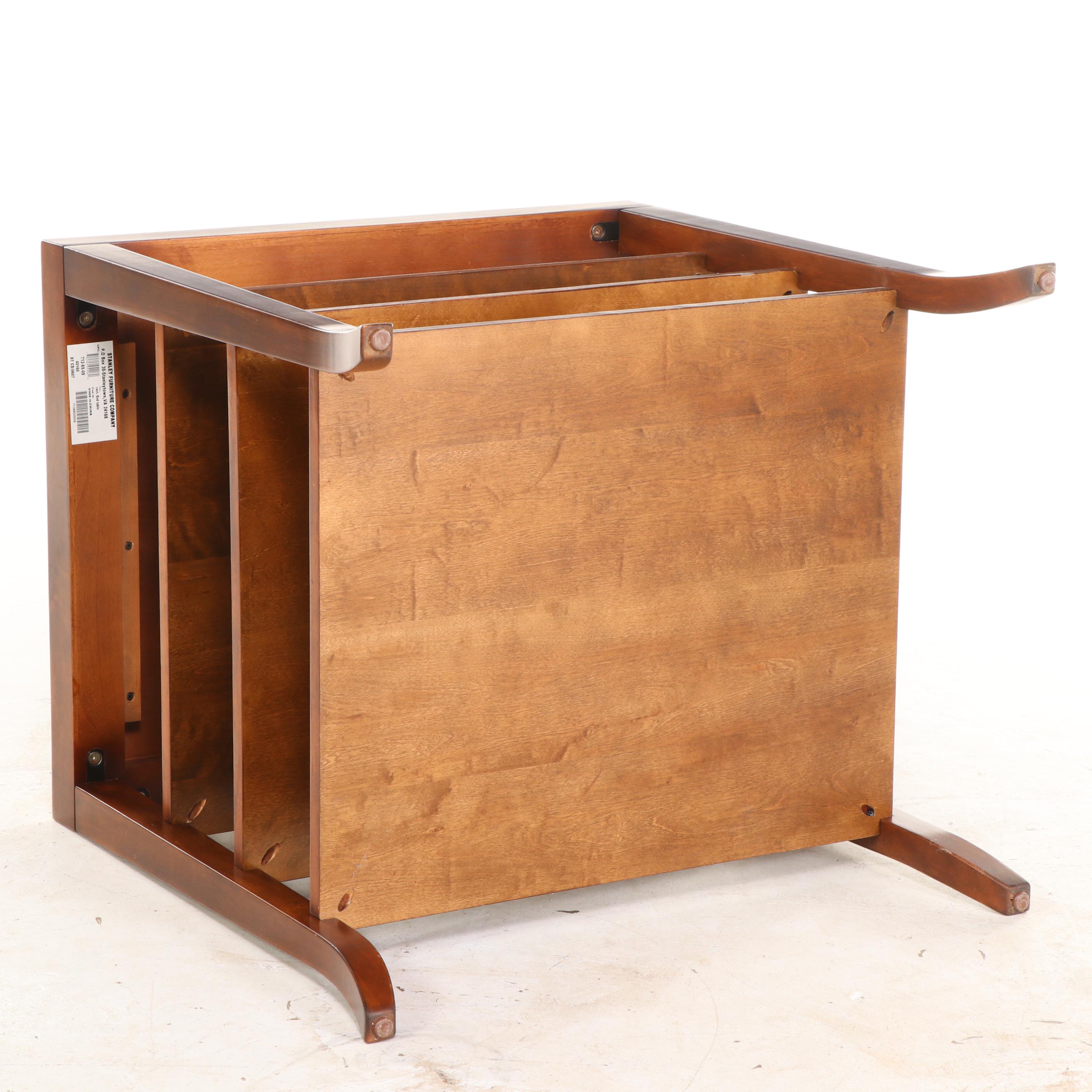 Stanley Furniture Walnut Four-Tier Side Table